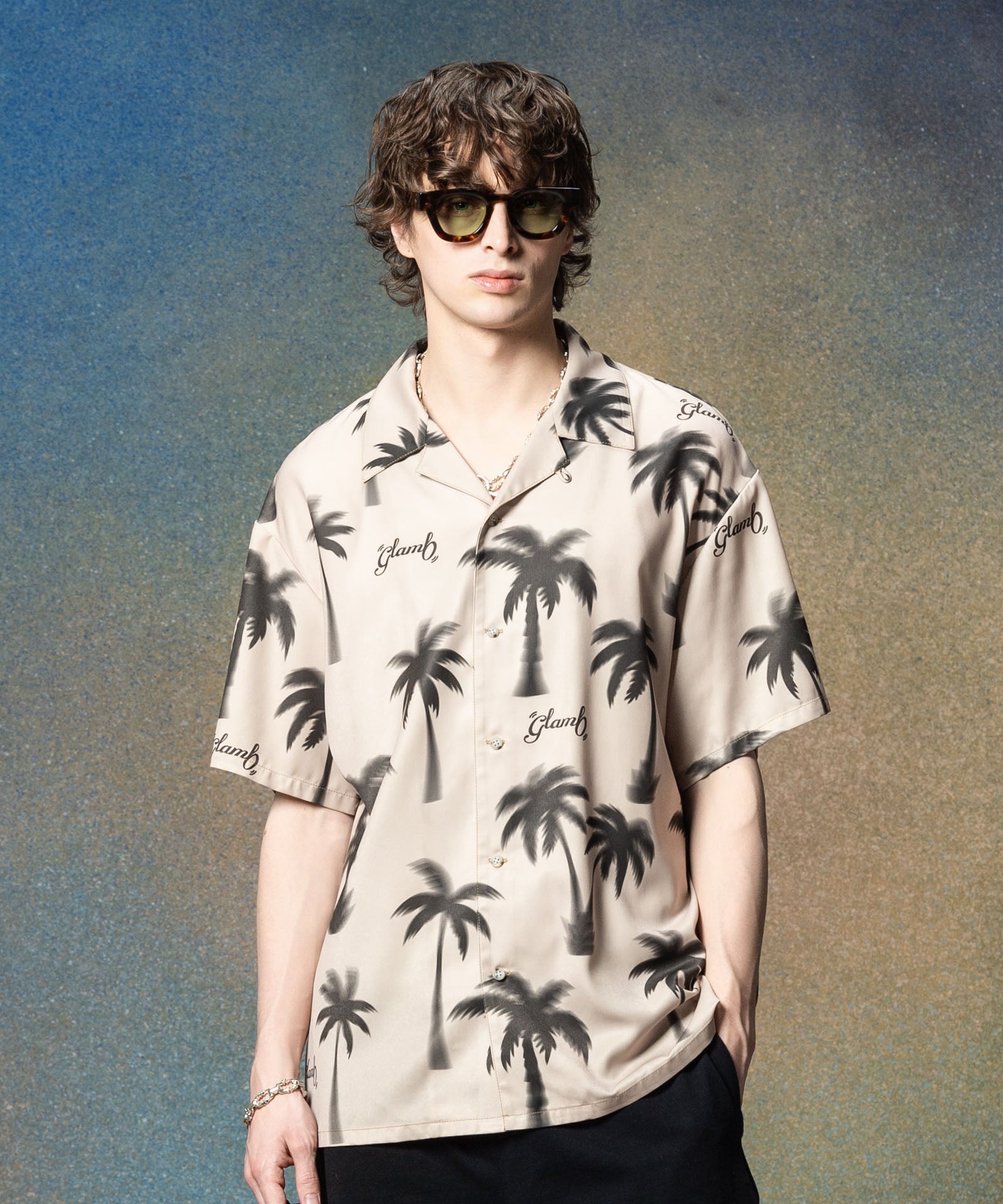 GB0225/SH01 : Palm Aloha Shirt / パームアロハシャツ | glamb Online
