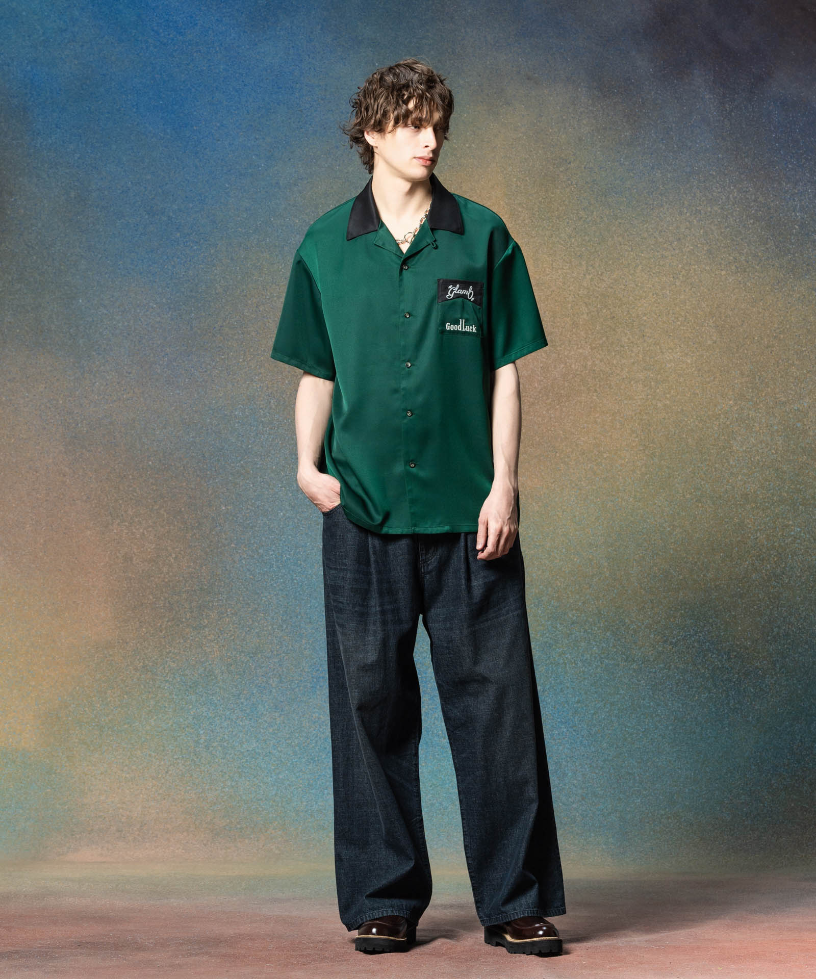 GB0225/SH03: Good Luck Bowling Shirt | glamb Online Store