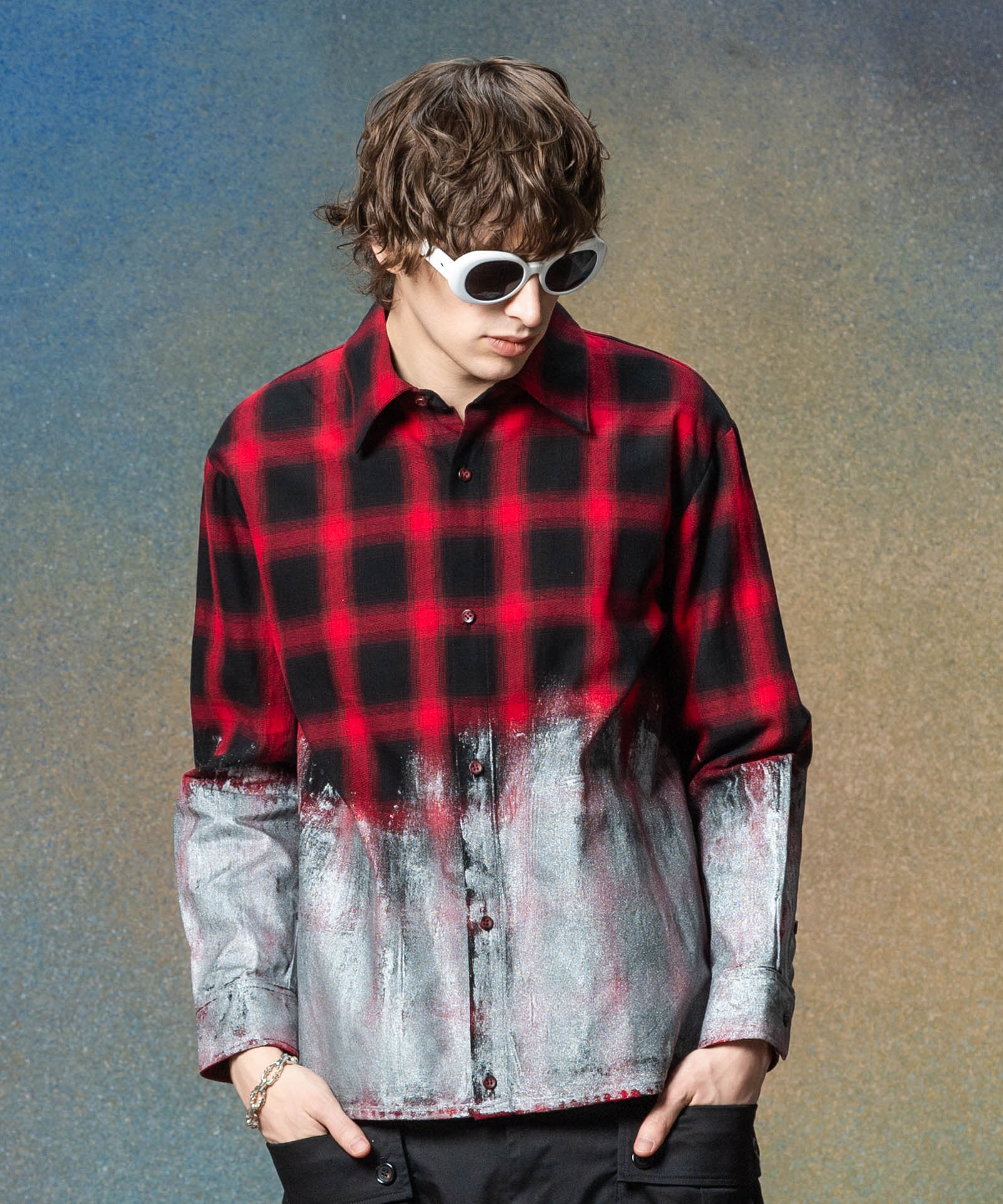 GB0225/SH04 : Glitter Check Shirt / グリッターチェックシャツ