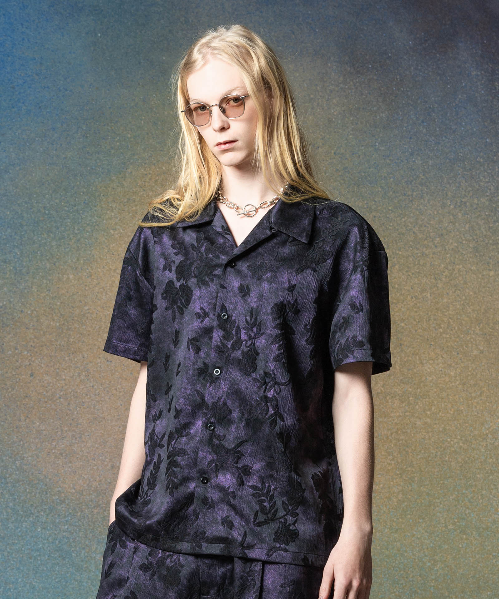 GB0225/SH05 : Glitter Botanic Aloha Shirt / グリッターボタニック