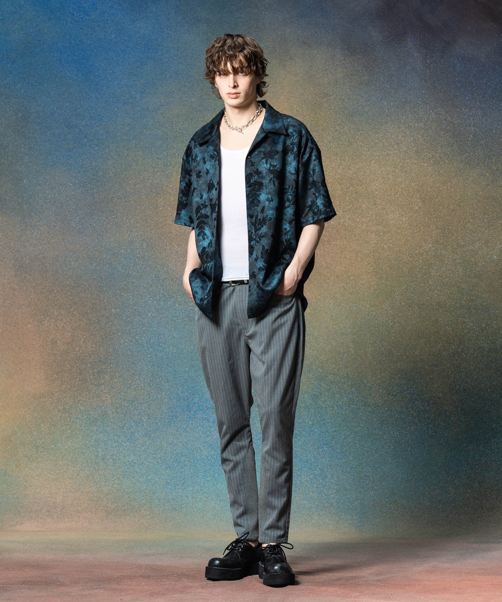 GB0225/SH05 : Glitter Botanic Aloha Shirt / グリッター