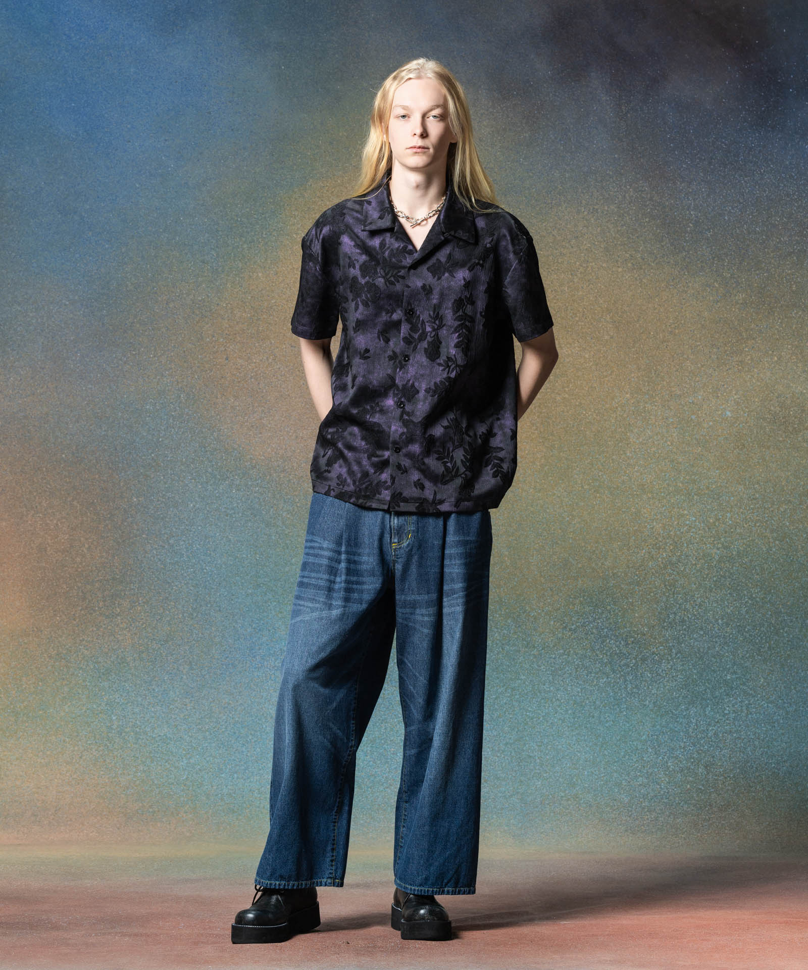 GB0225/SH05 : Glitter Botanic Aloha Shirt / グリッターボタニック