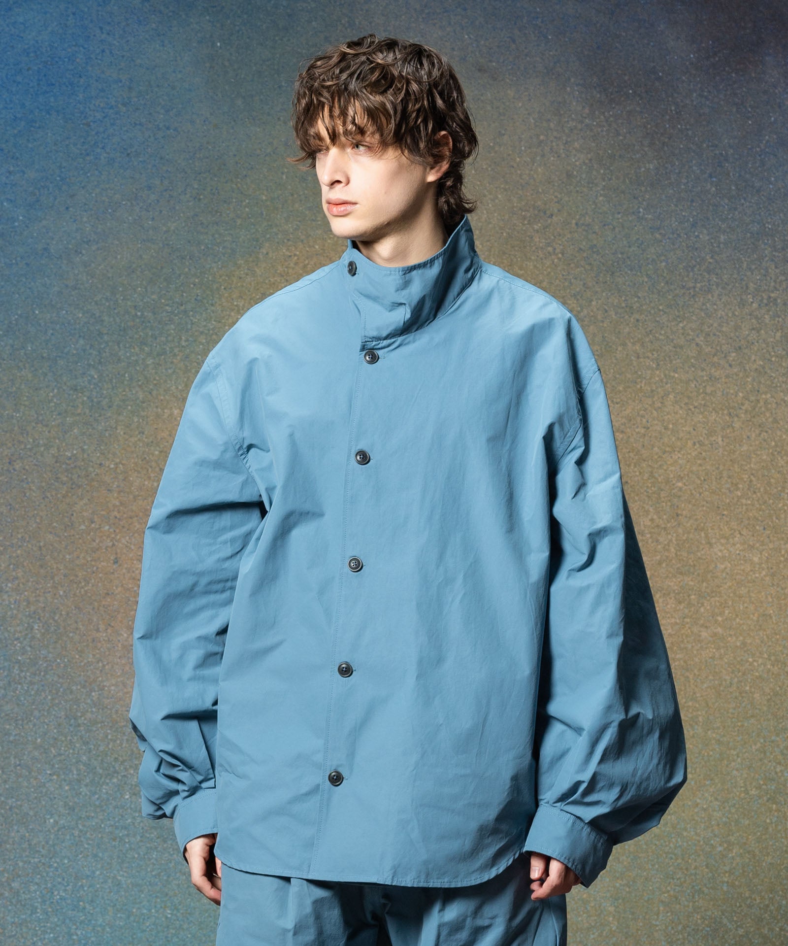 GB0225/SH12 : Deformed Stand Collar Shirt / デフォームスタンド