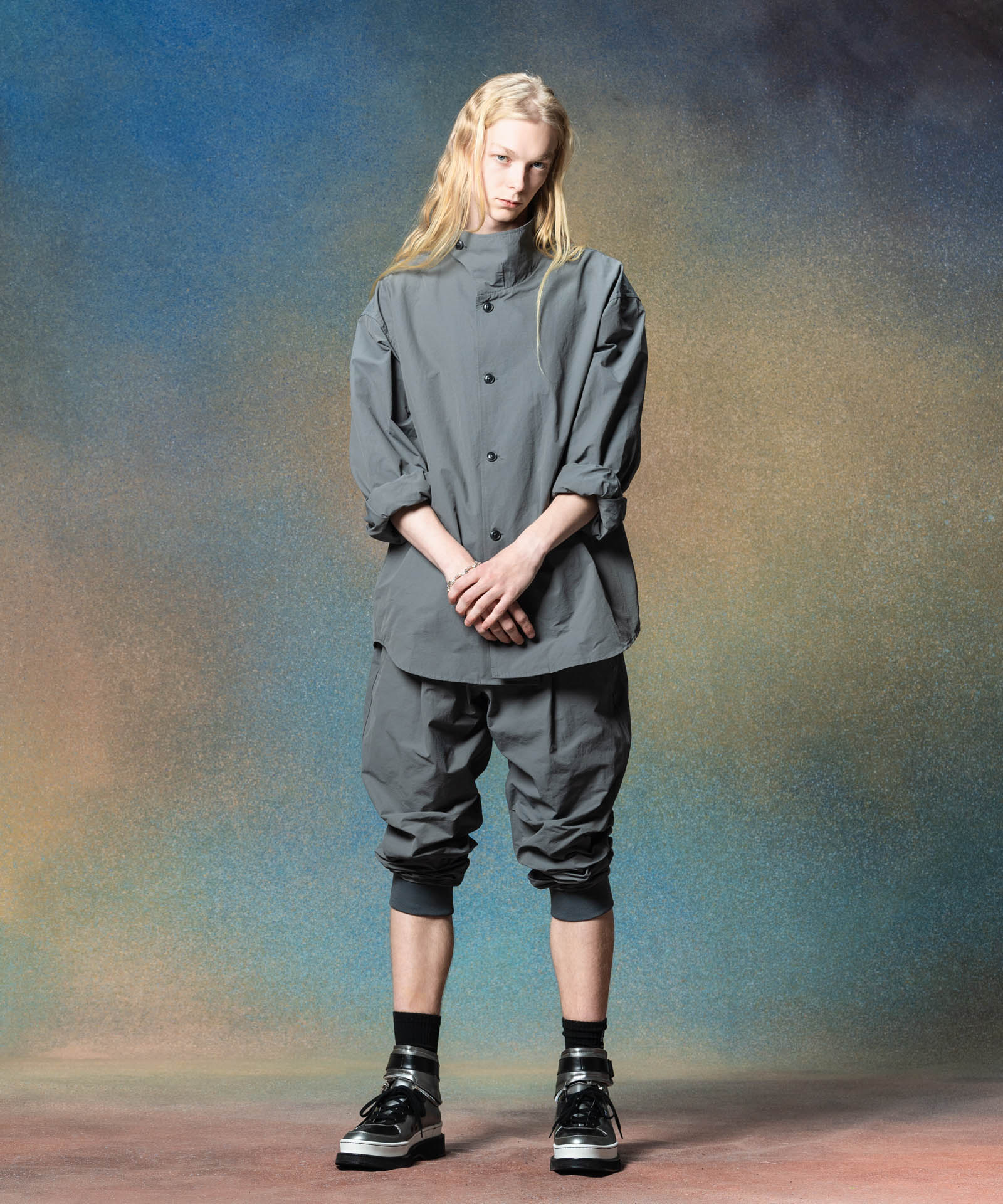 GB0225/SH12 : Deformed Stand Collar Shirt / デフォームスタンド