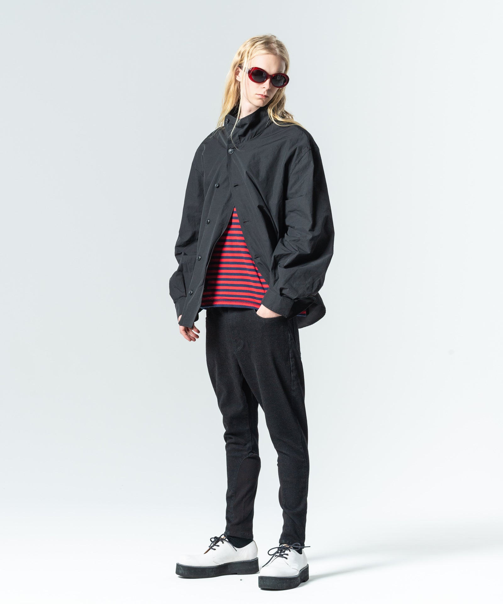 GB0225/SH12 : Deformed Stand Collar Shirt / デフォームスタンド