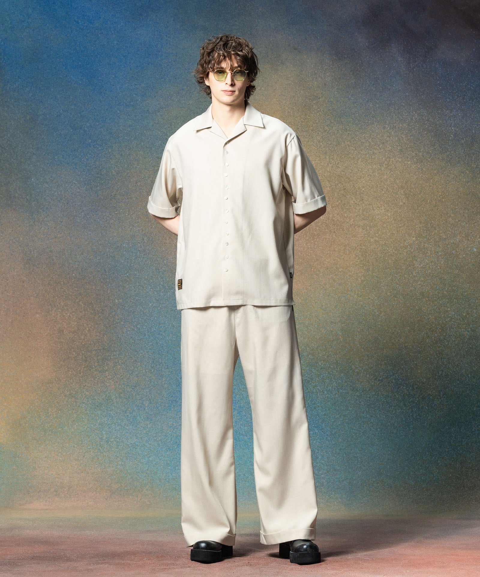 GB0225/SH16 : Suit Fabric Pajamas Shirt / スーツファブリック