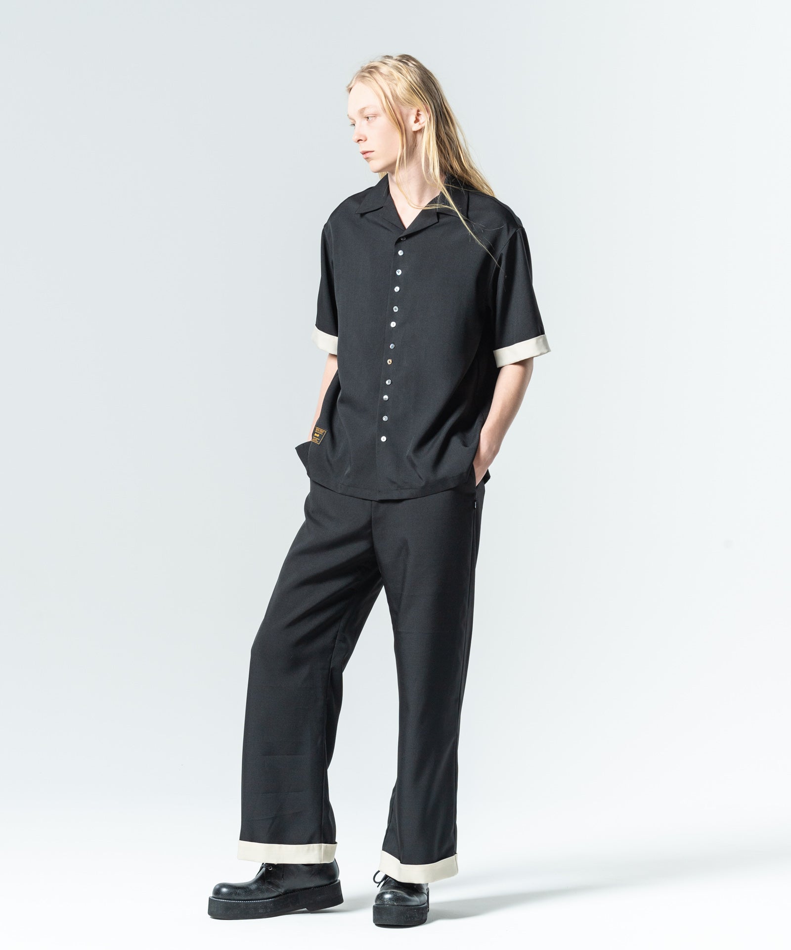 GB0225/SH16 : Suit Fabric Pajamas Shirt / スーツファブリック