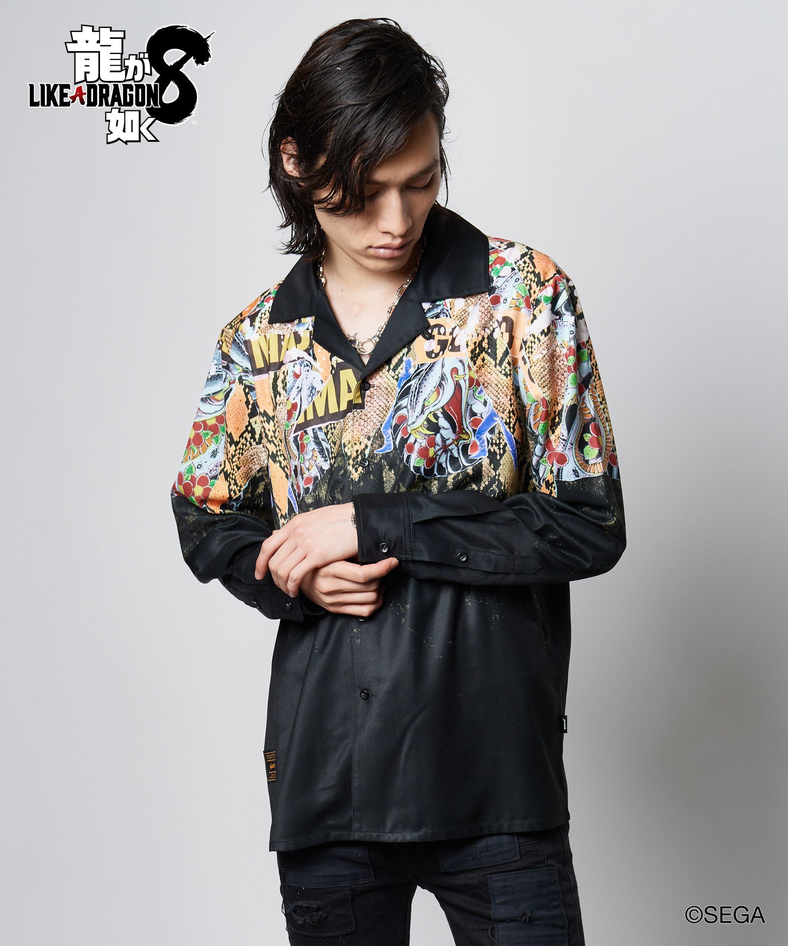 クロシェマカオシャツ Majolica-print hawaii crochet lace shirt in Multicolor for Men