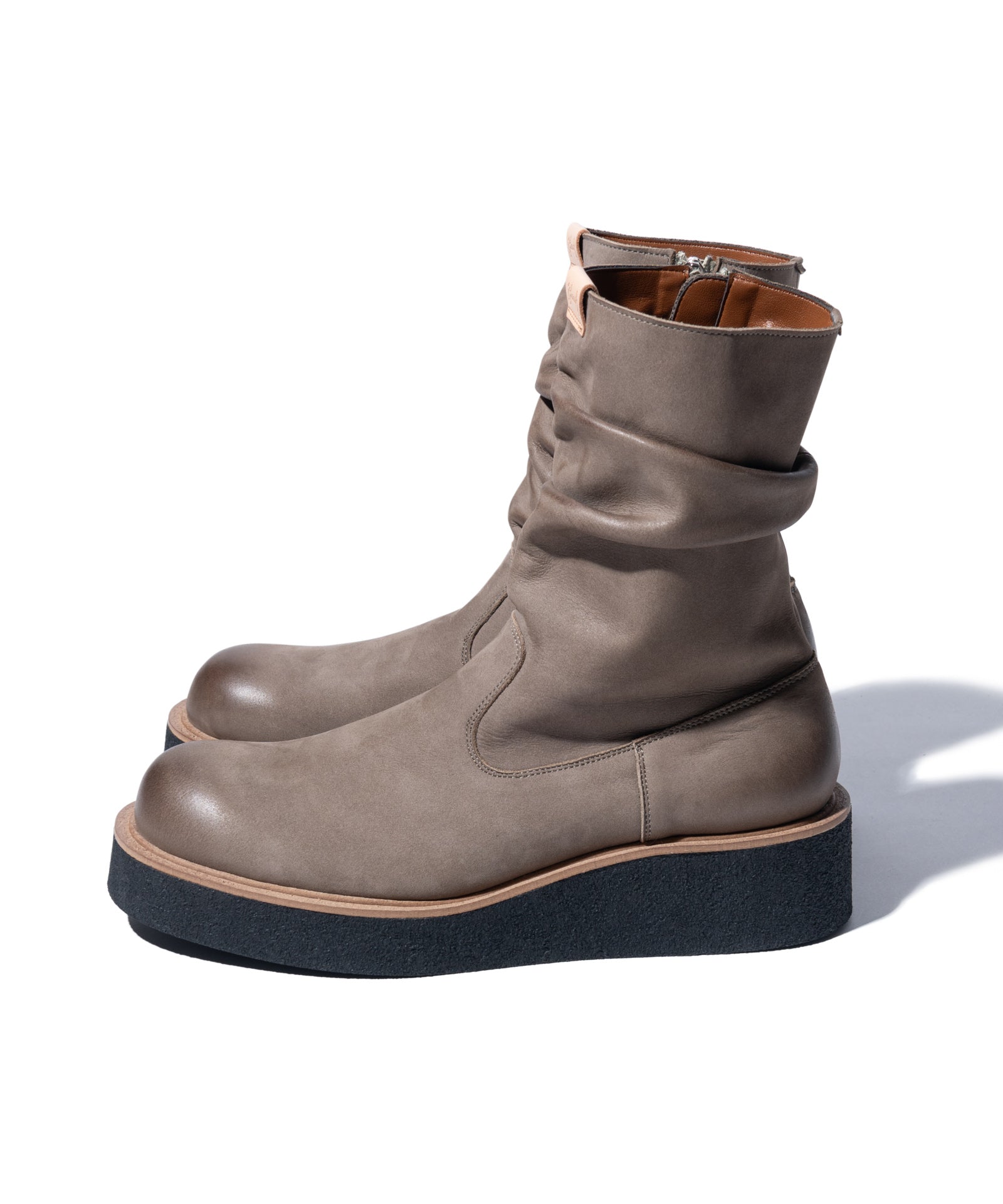 GB0325/AC02 : Drape Work Boots / ドレープワークブーツ | glamb