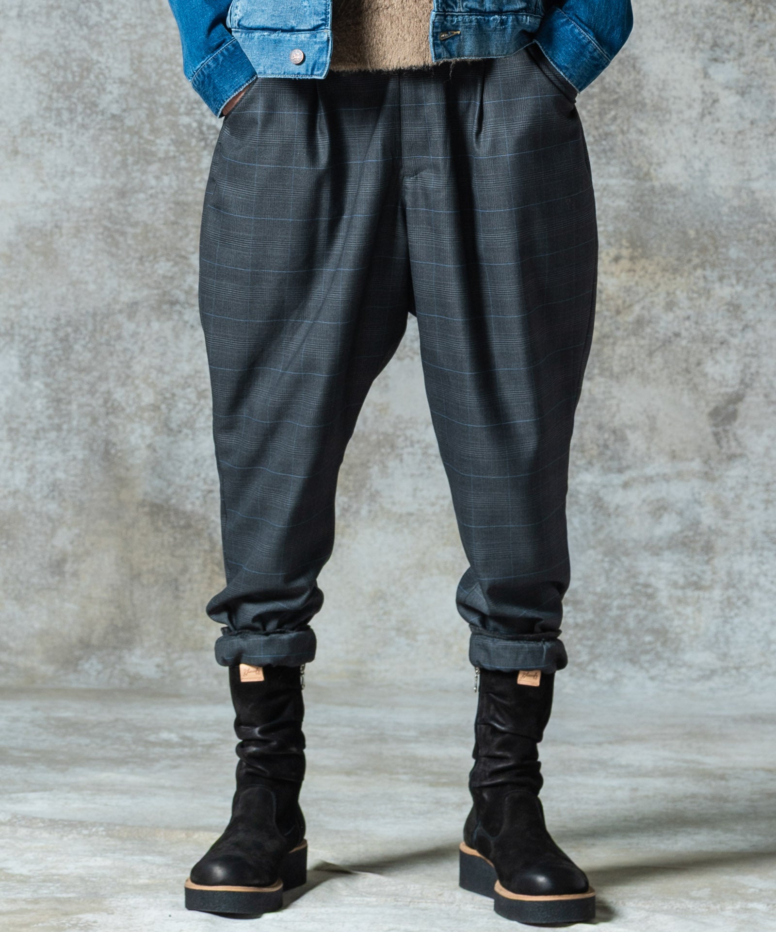 GB0325/AC02 : Drape Work Boots / ドレープワークブーツ | glamb