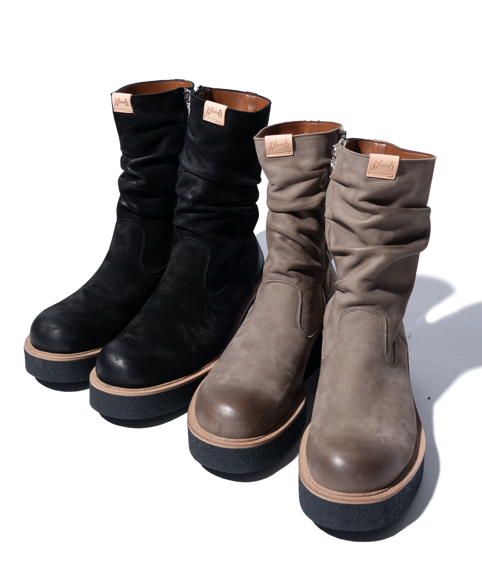 GB0325/AC02 : Drape Work Boots / ドレープワークブーツ – glamb