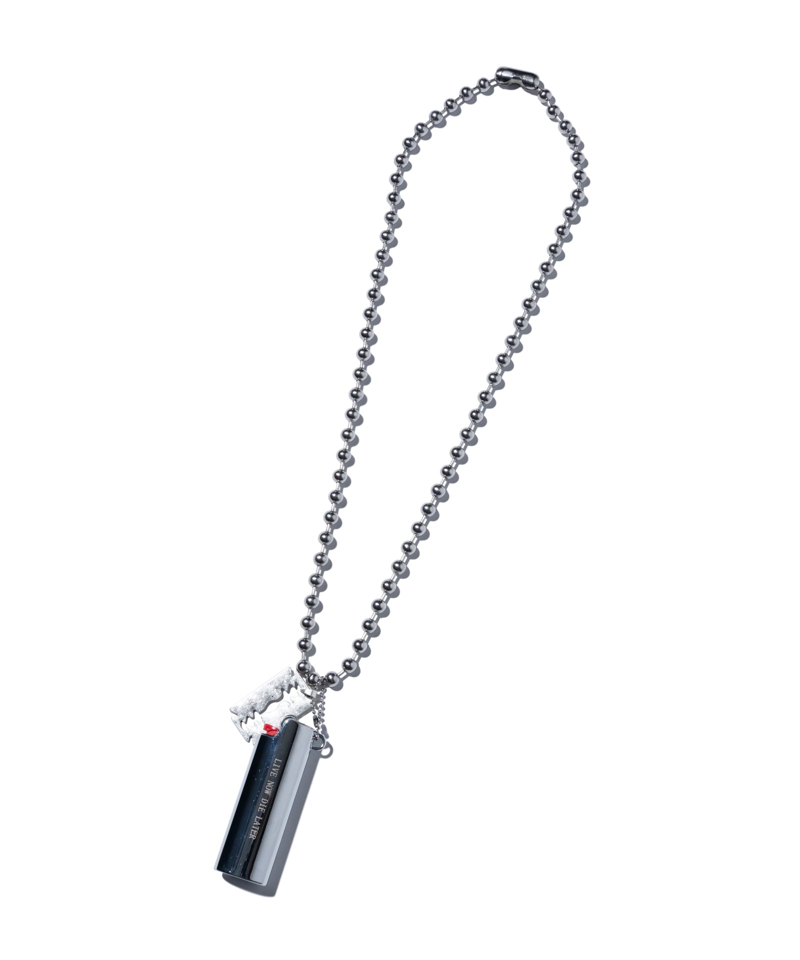 cigarette lighter necklace Case Sautoir PUCCI or silver with a moonstone moon Lighter Charm Necklace - White