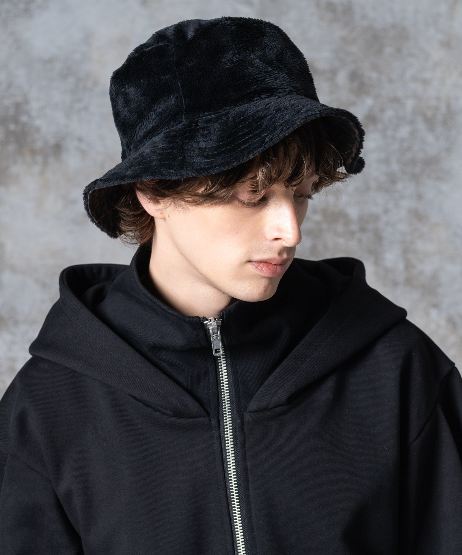 GB0325/CP03 : Reversible Boa Bucket Hat / リバーシブルボアバケット