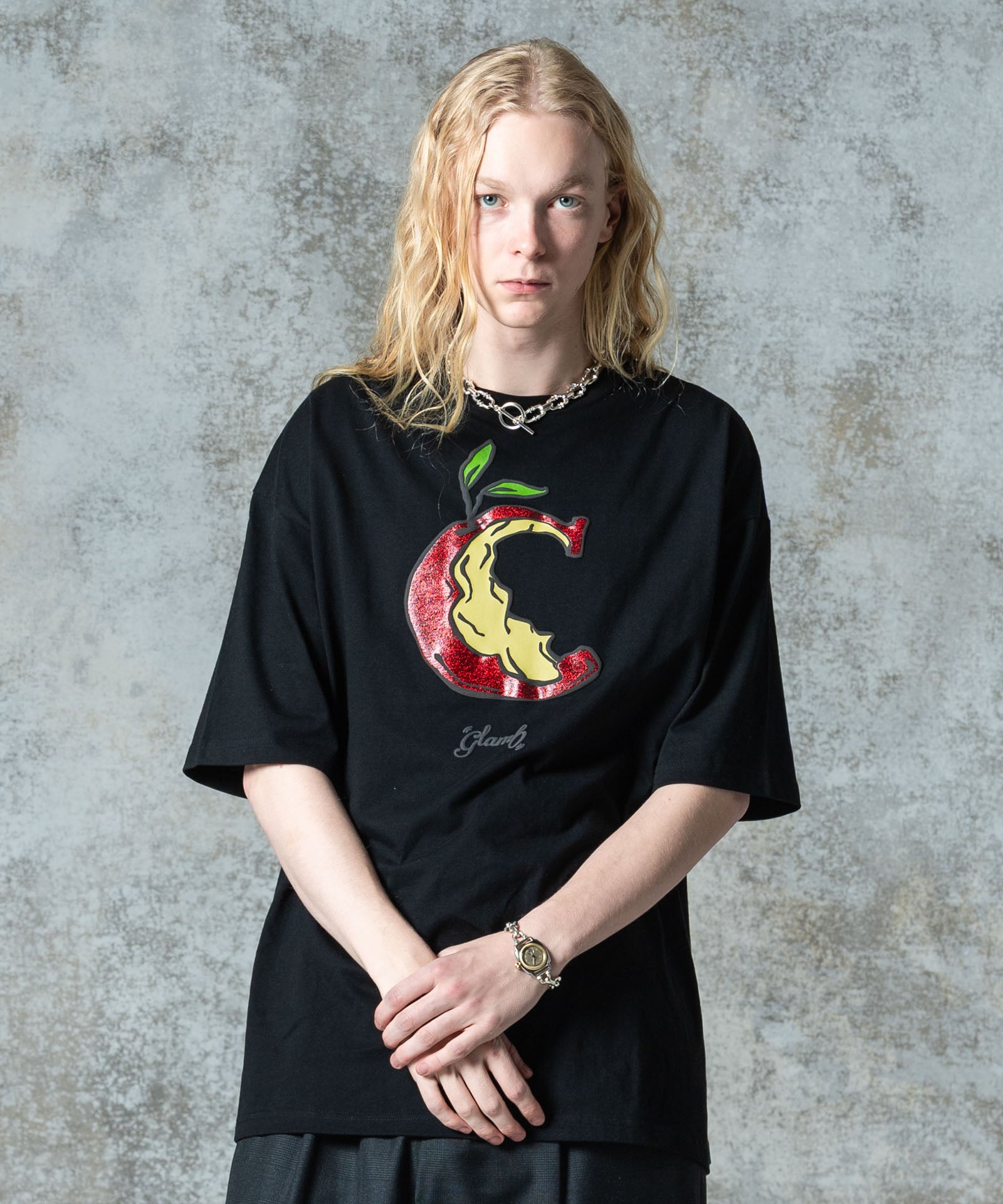 GB0325/CS06 : Glitter Eaten Apple T-shirt / グリッターイートゥン