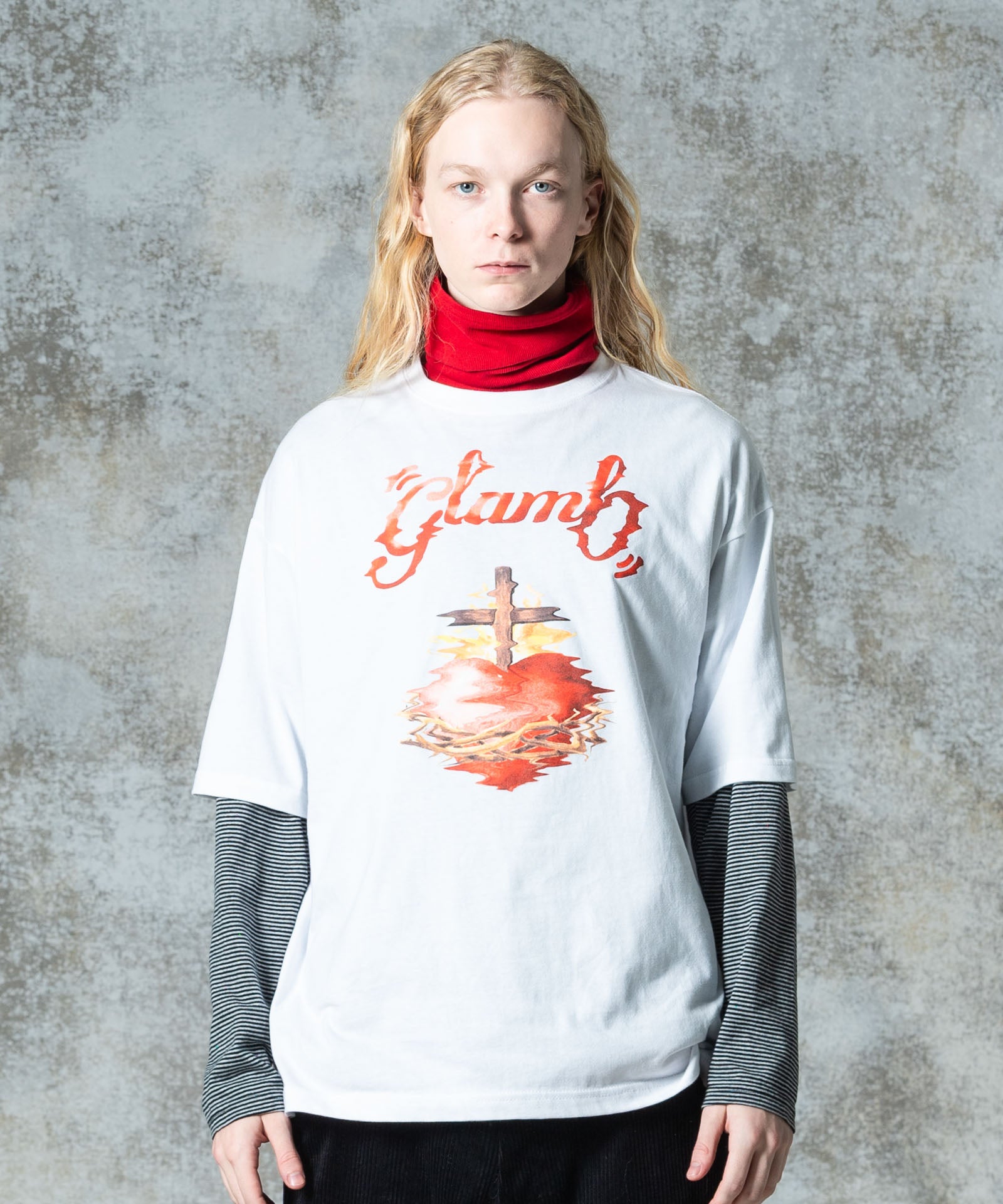 GB0325/CS07 : Crunch Cross Heart T-shirt / クランチクロスハートT