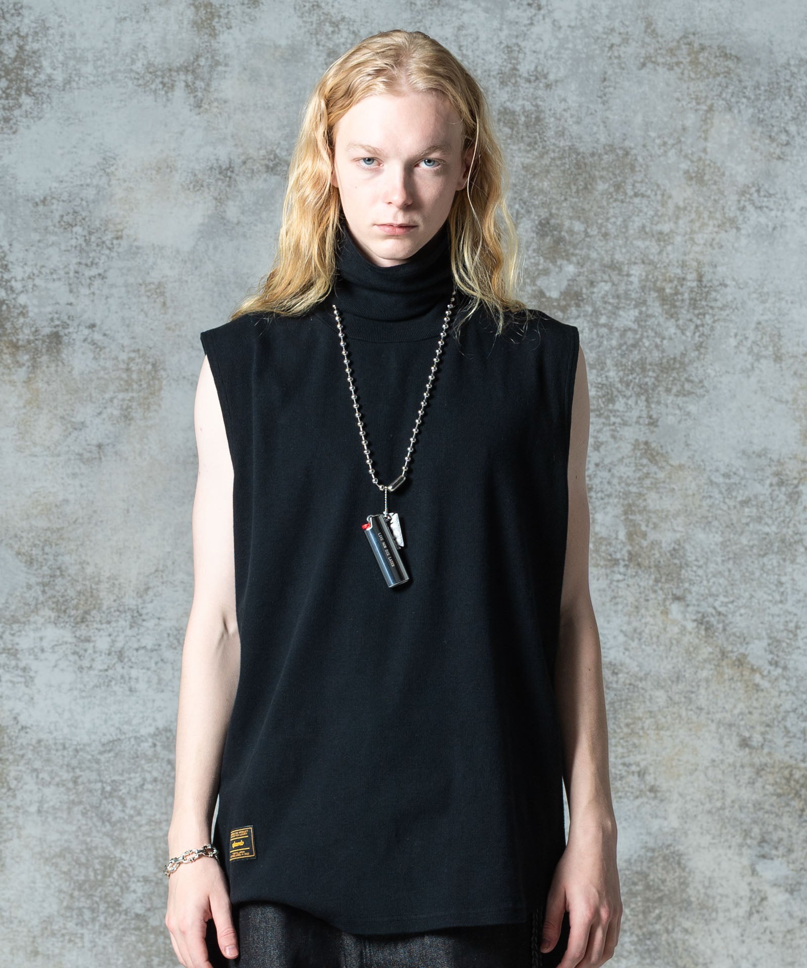 GB0325/CS20 : Turtle Neck Tank Top / タートルネックタンク