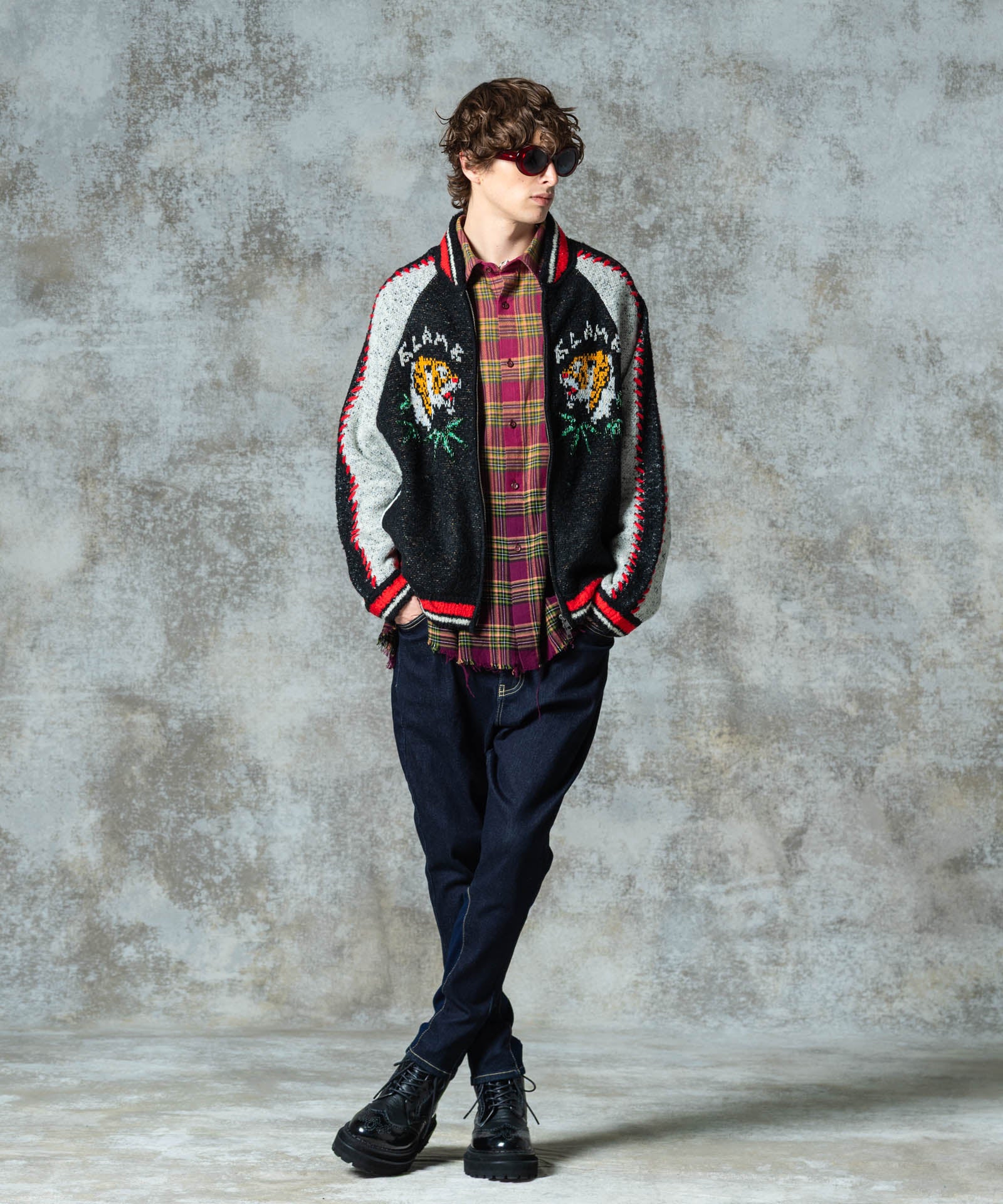 GB0325/JKT02 : Knit Ska Jumper / ニットスカジャンパー – glamb