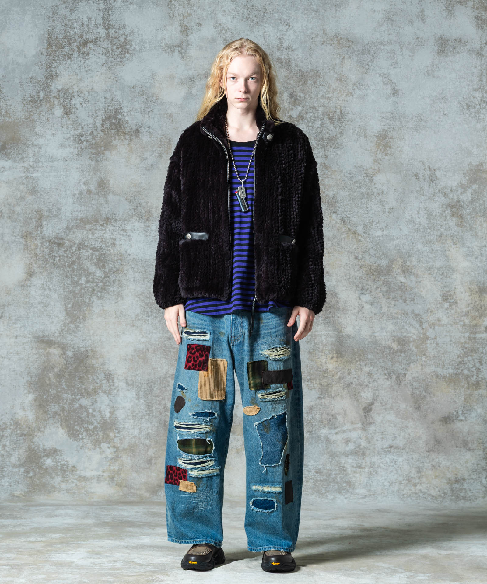 ブルーフォックス ラビットファー ジャケット Blue Fox Fur Jacket