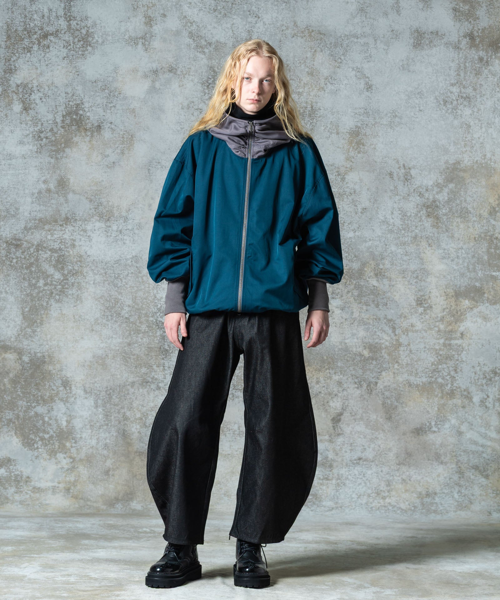 GB0325/JKT09 : Drape High Neck Jacket / ドレープハイネック