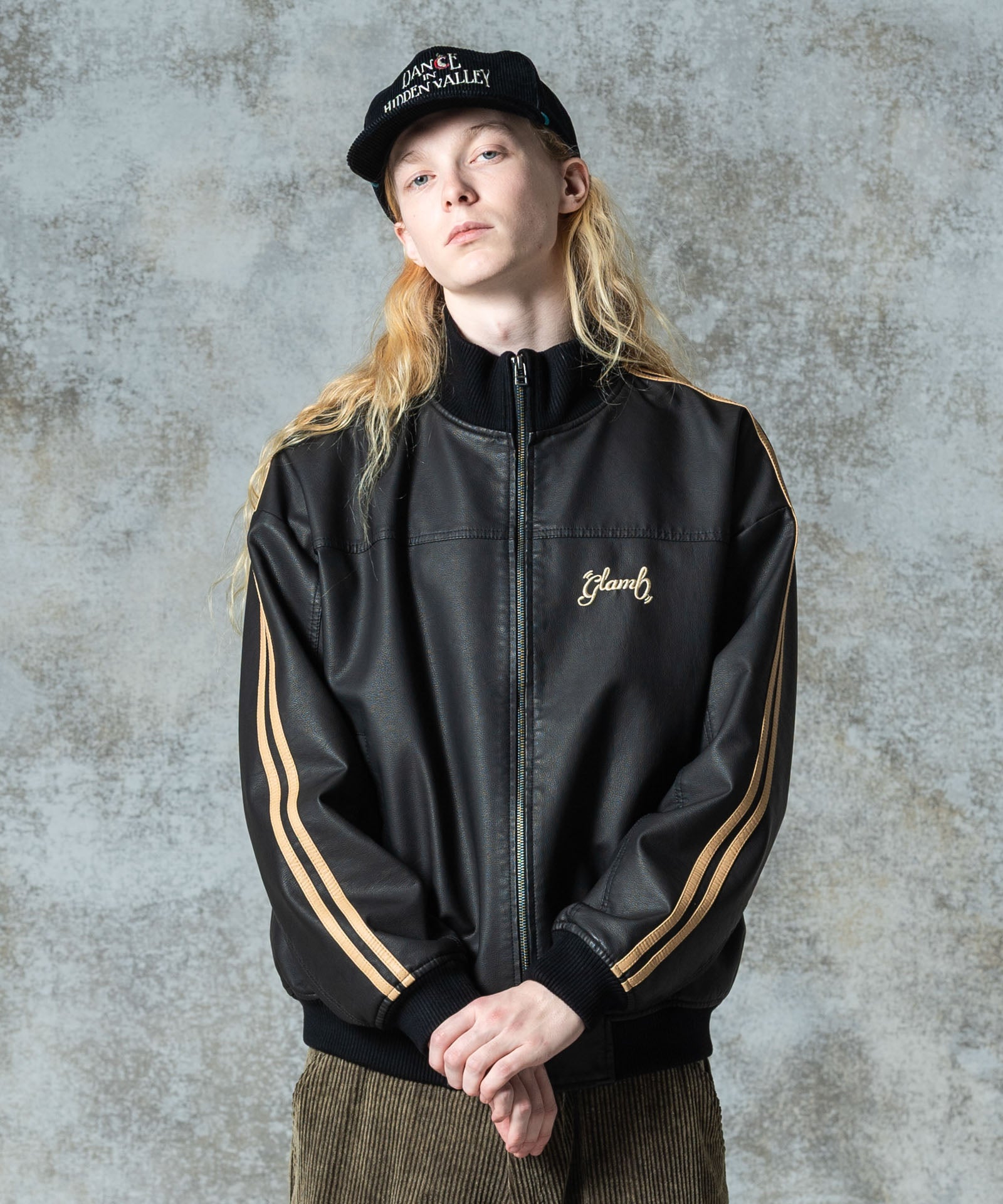 GB0325/JKT10: Synth Leather Track Jacket / Syncere Track Jacket