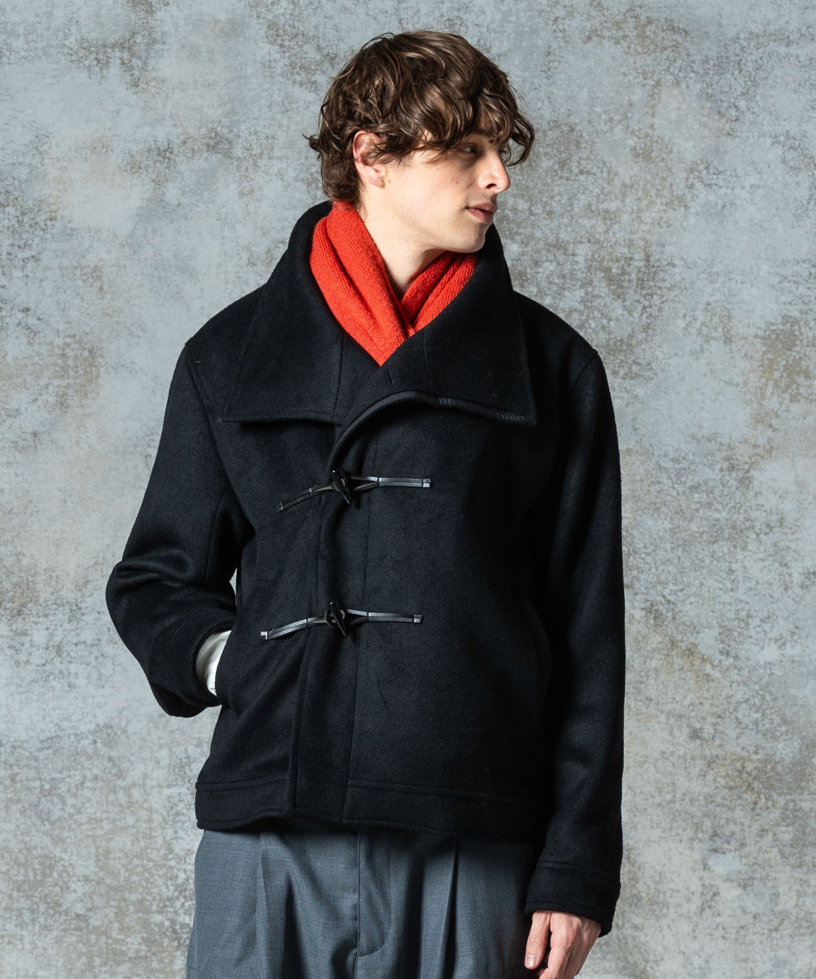 GB0325/JKT18: High Neck Toggle Coat | glamb Online Store