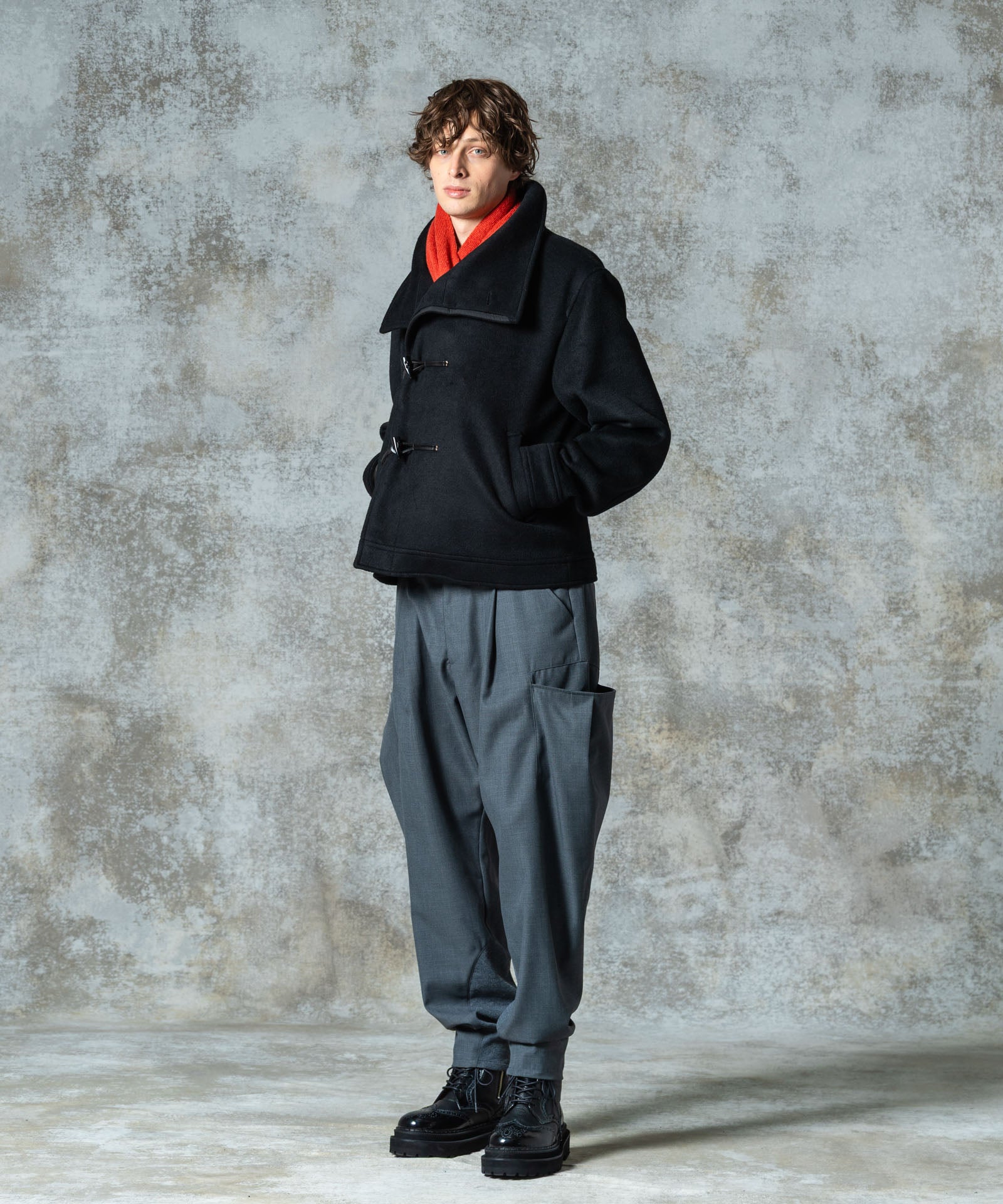 GB0325/JKT18 : High Neck Toggle Coat / ハイネックトグル