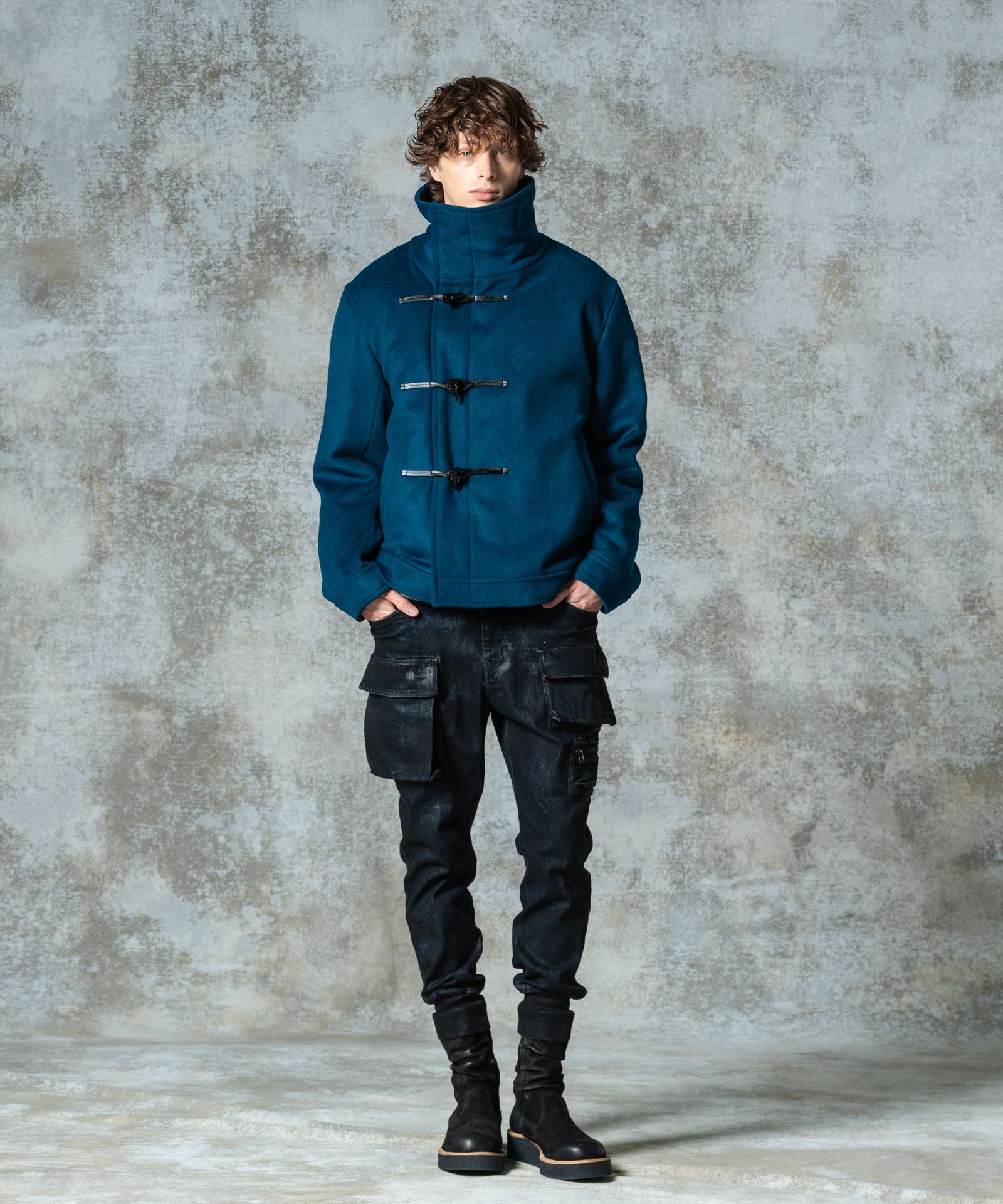 GB0325/JKT18 : High Neck Toggle Coat / ハイネックトグルコート