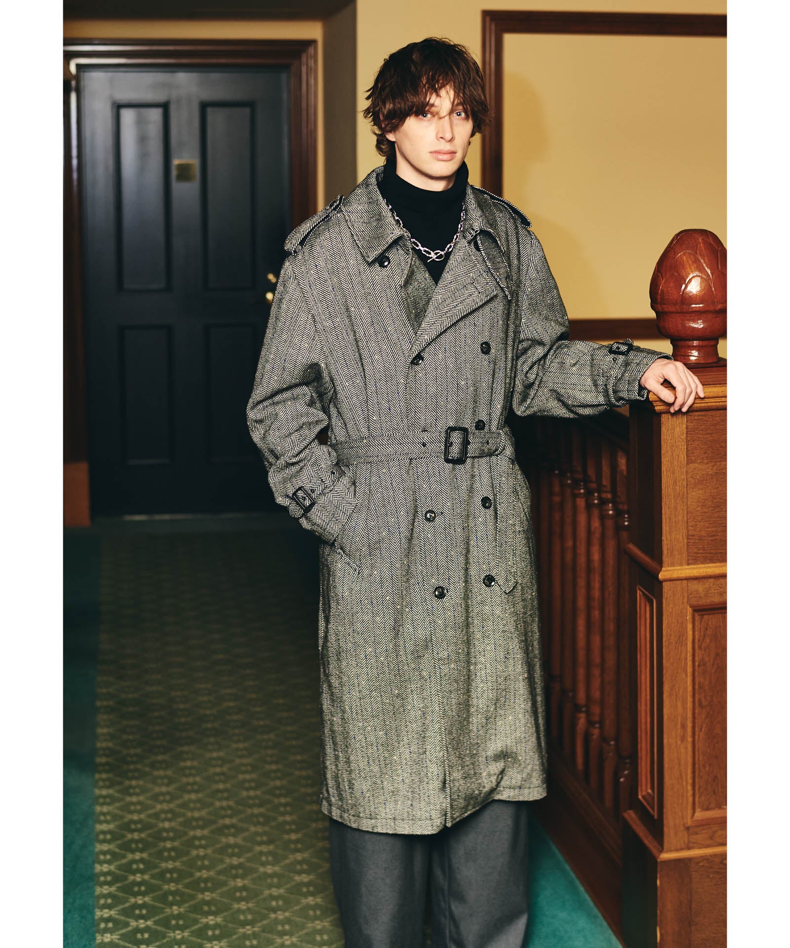 GB0325/JKT19 : Big Trench Coat / ビッグトレンチコート | glamb