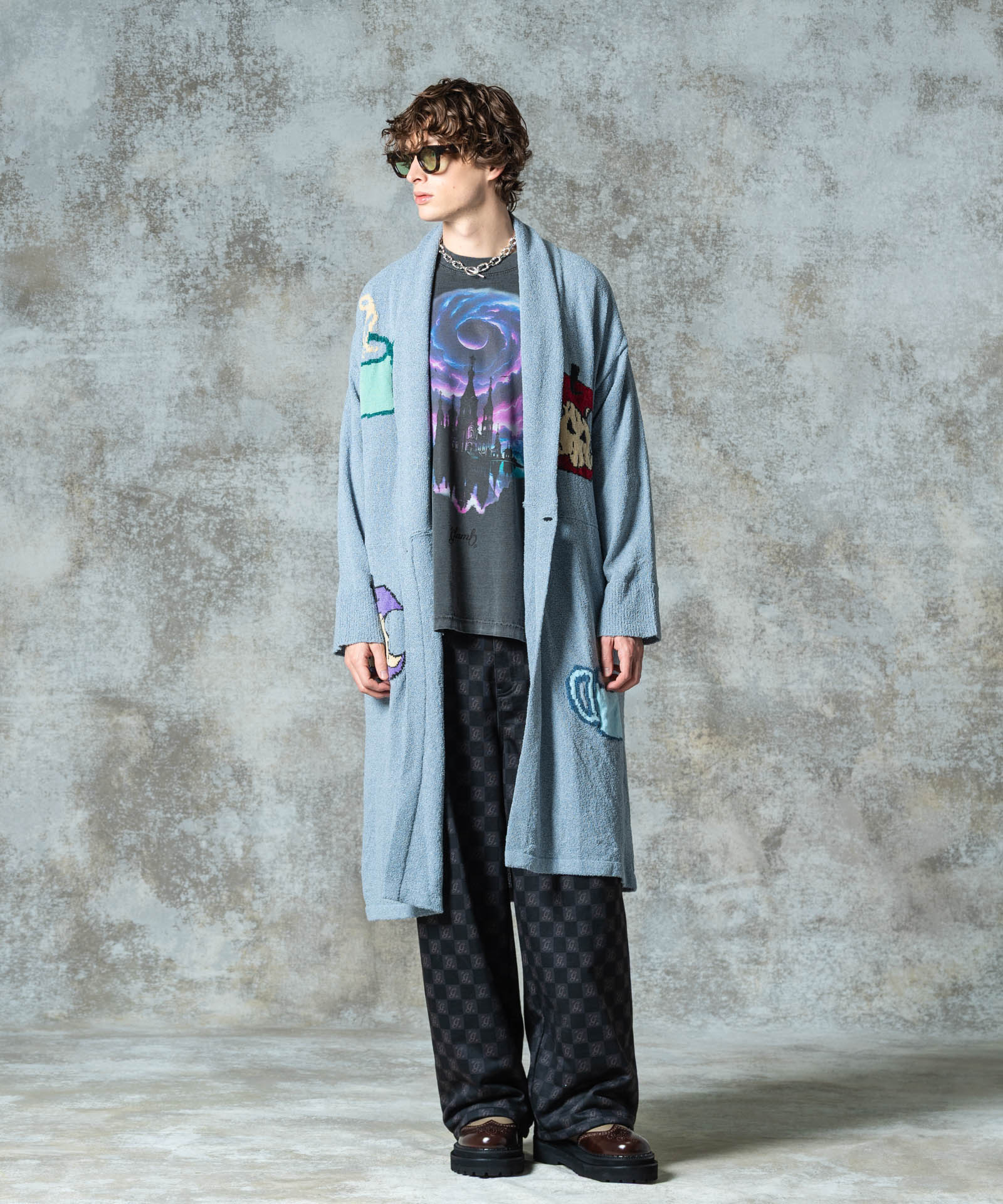 loin nuit back open ribbon sweat グレー 新品 ナオセラーティ プライド ウーブン Vネック トップス / Nao