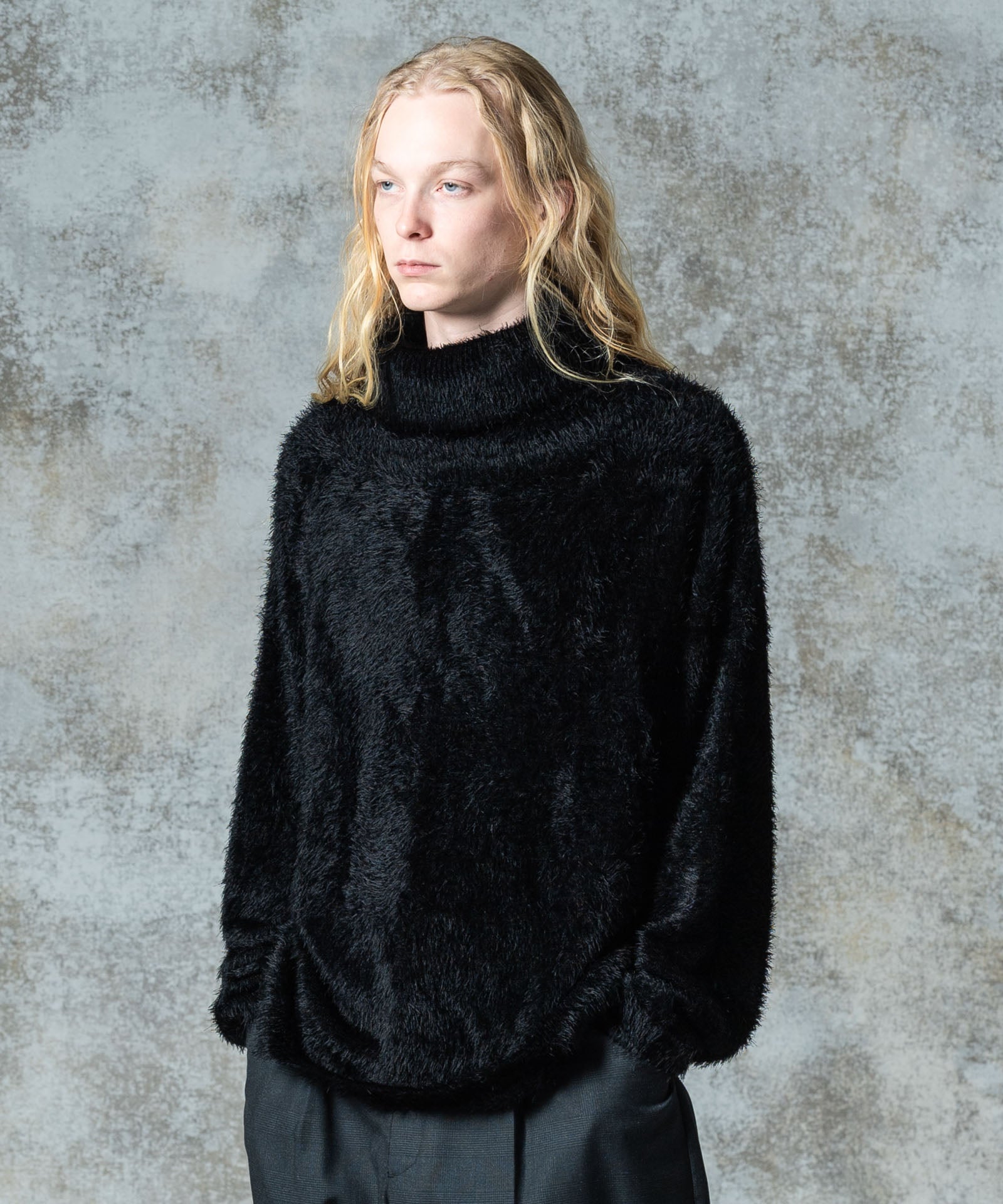 GB0325/KNT09 : Feather Turtle Neck Knit / フェザー