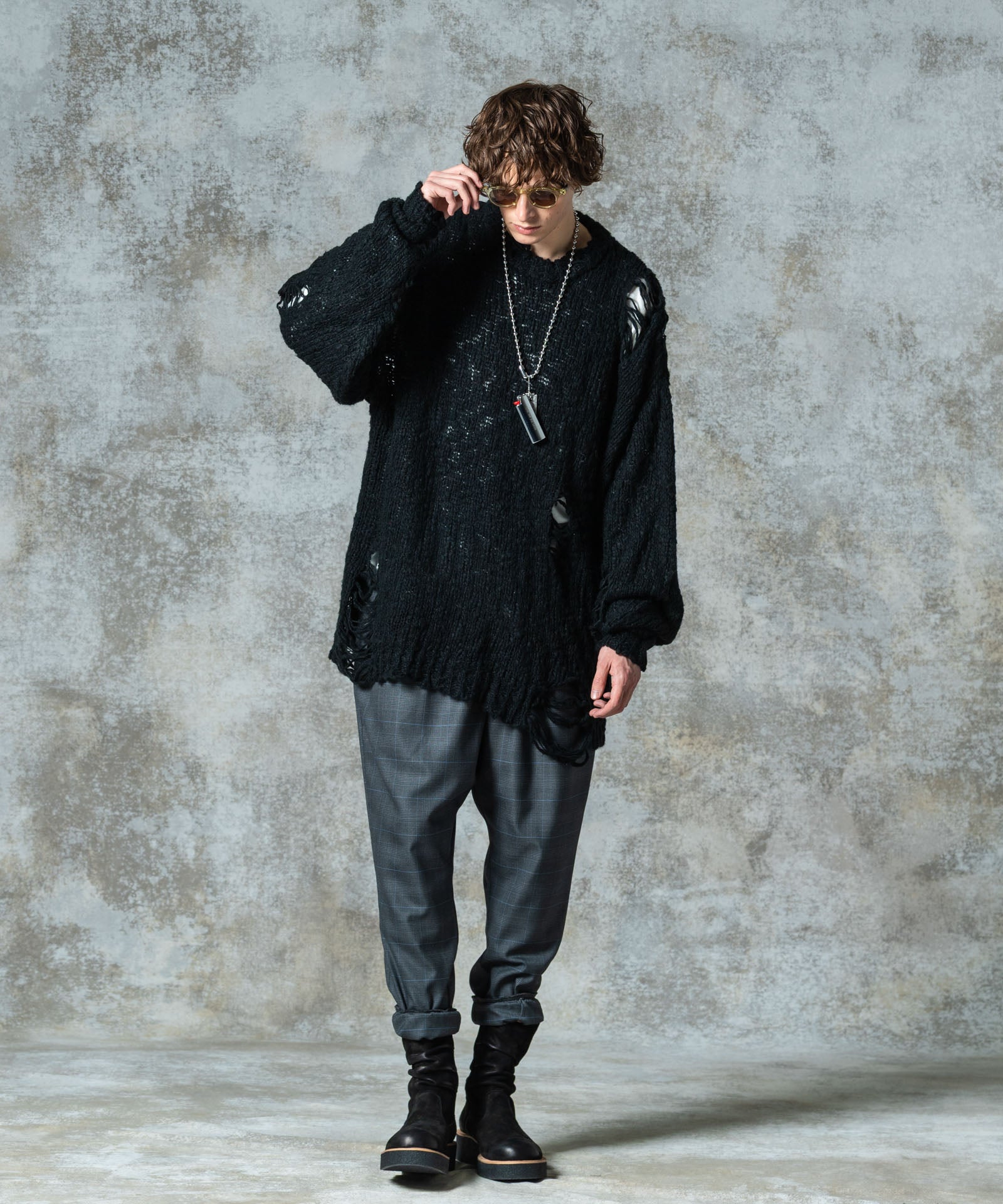 激安通販の Damage : GB0325/KNT12 Pullover ダメージプルオーバー / Knit ジャケット・アウター