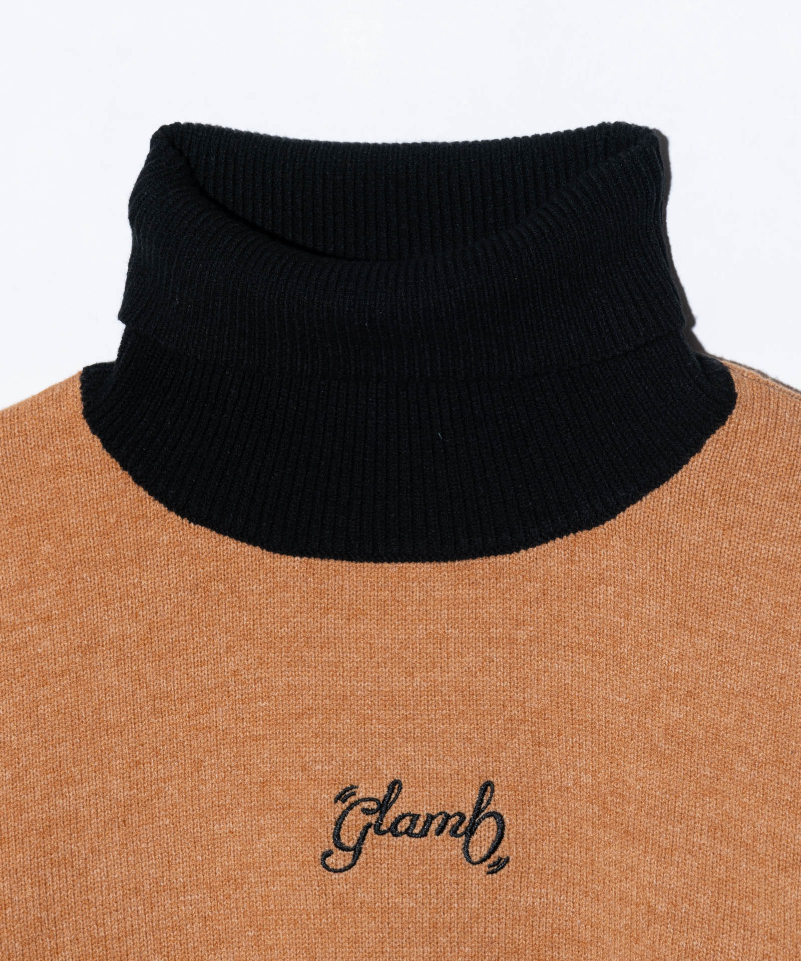 GB0325/KNT13 : Spin Logo Turtle Neck Knit / スピンロゴ