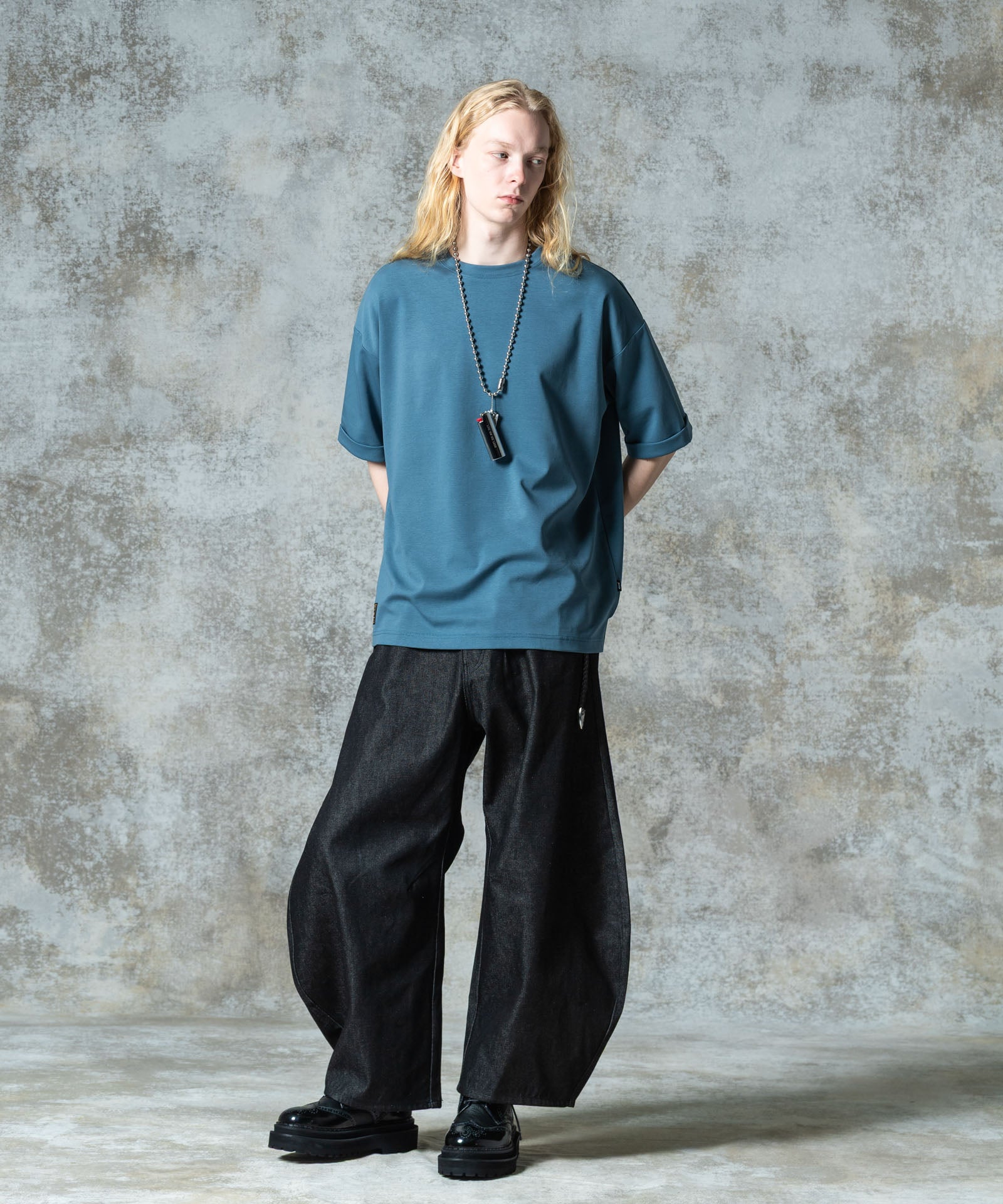 GB0325/P07 : Oval Baggy Denim / オーバルバギーデニム | glamb