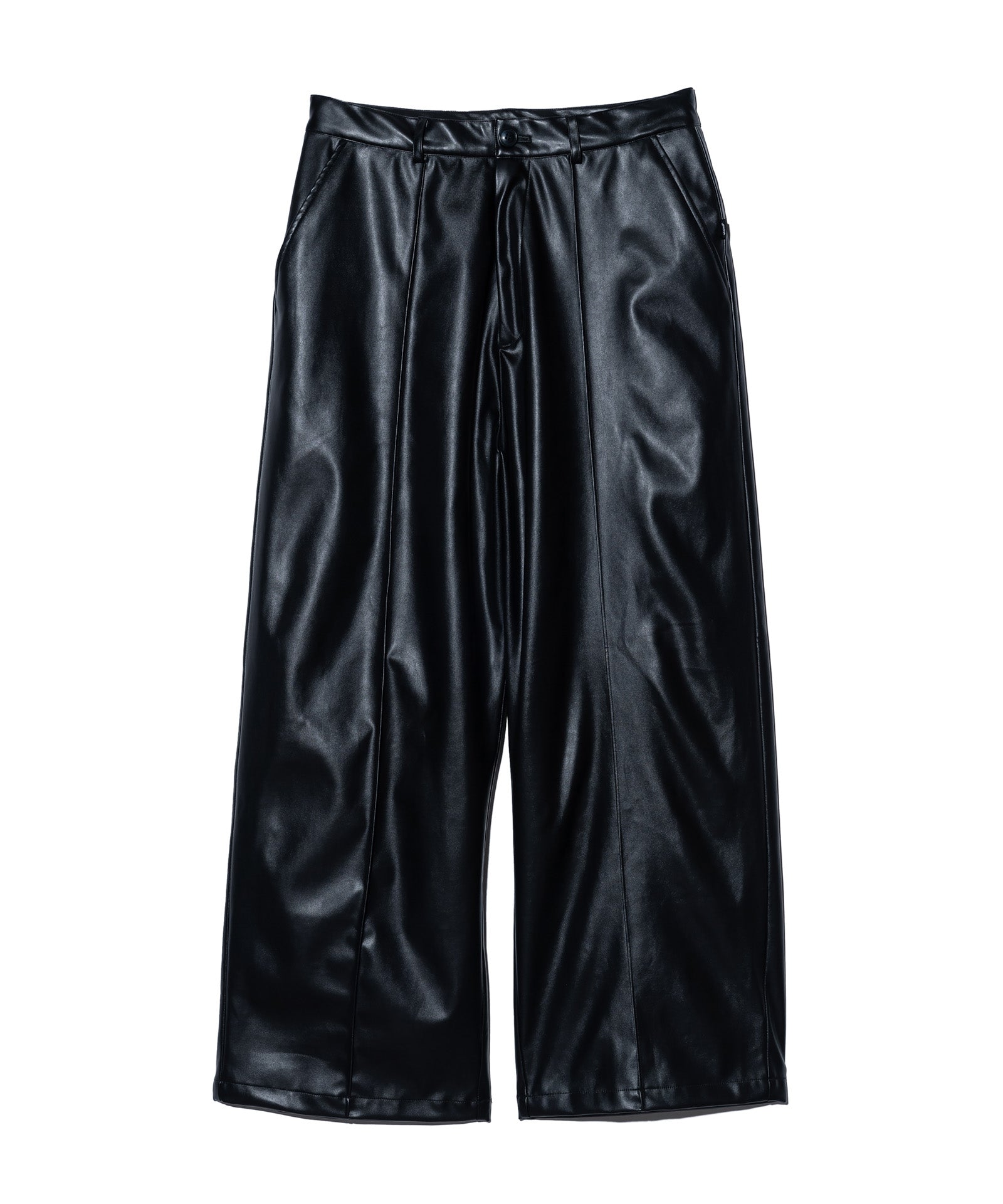 Synth Leather Baggy Slacks / シンセレザーバギースラックス