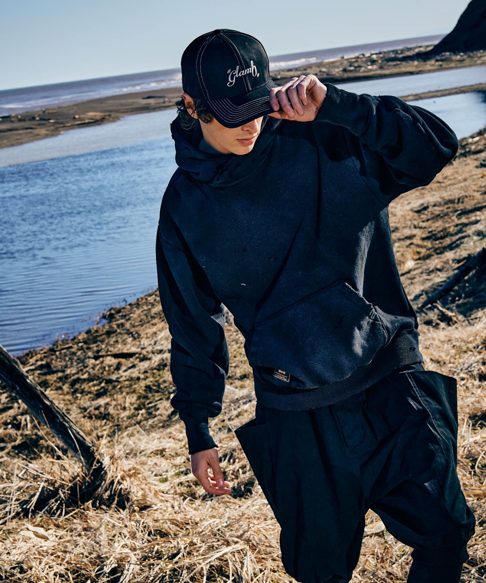 GB0325/P13 : Sarrouel Rib Cropped Pants / サルエルリブクロップド