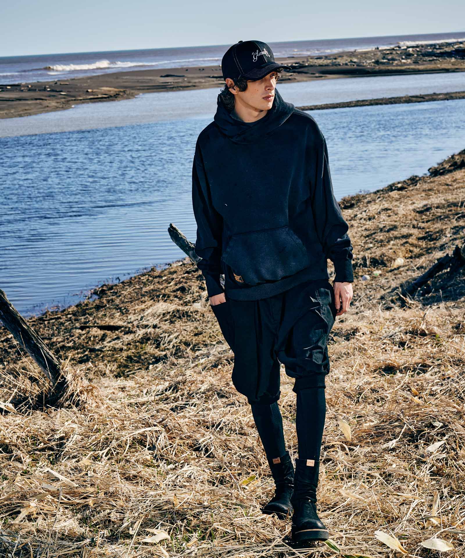 GB0325/P13 : Sarrouel Rib Cropped Pants / サルエルリブクロップド