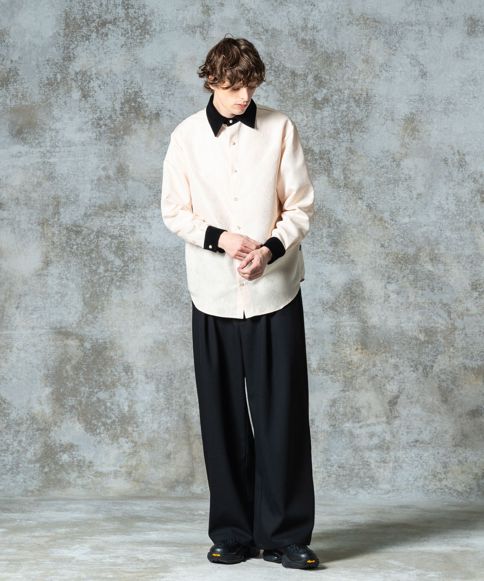 GB0325/SH03 : Noble Velvet Collar Shirt / ノーブルヴェルヴェット