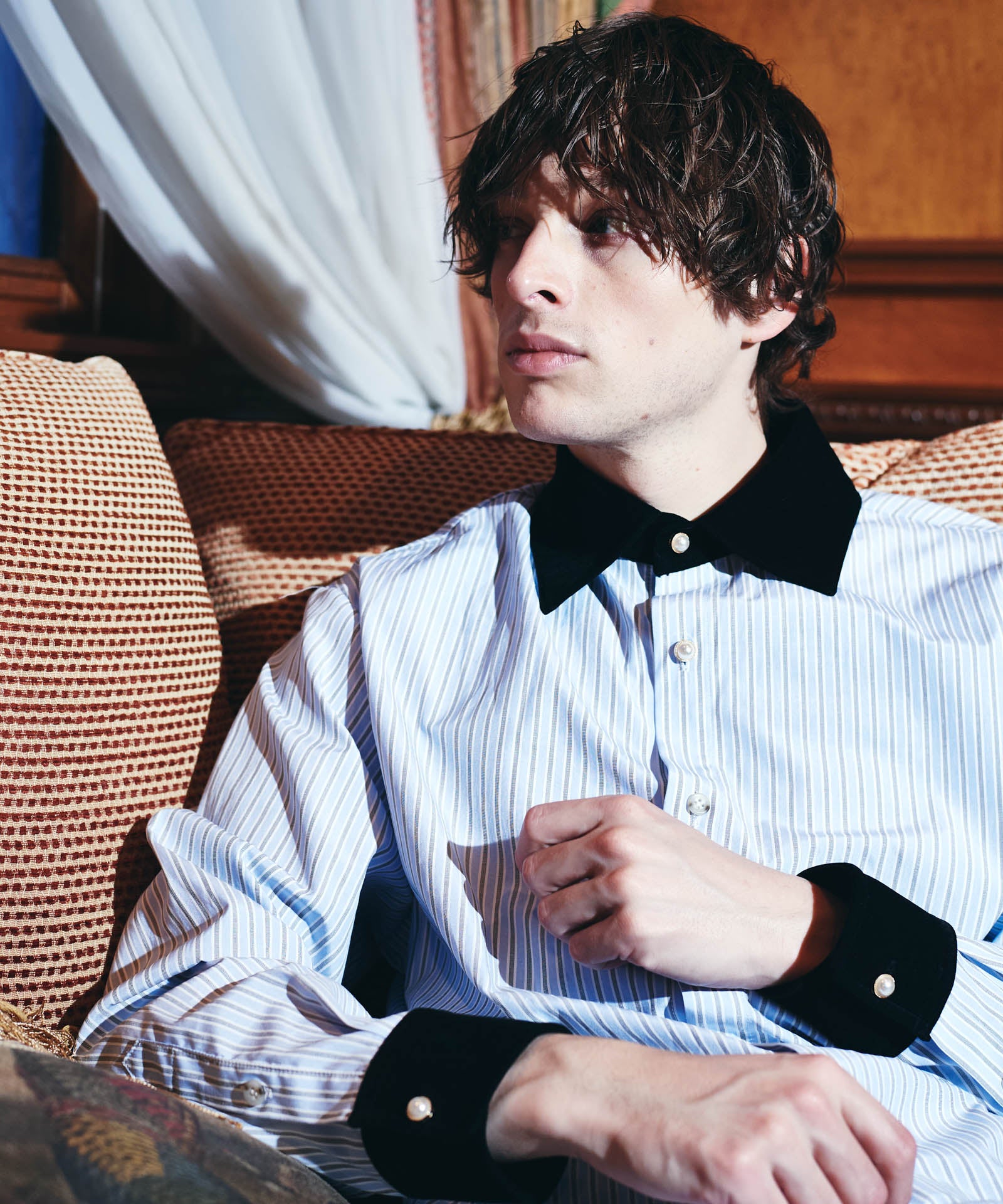 GB0325/SH03 : Noble Velvet Collar Shirt / ノーブルヴェルヴェット