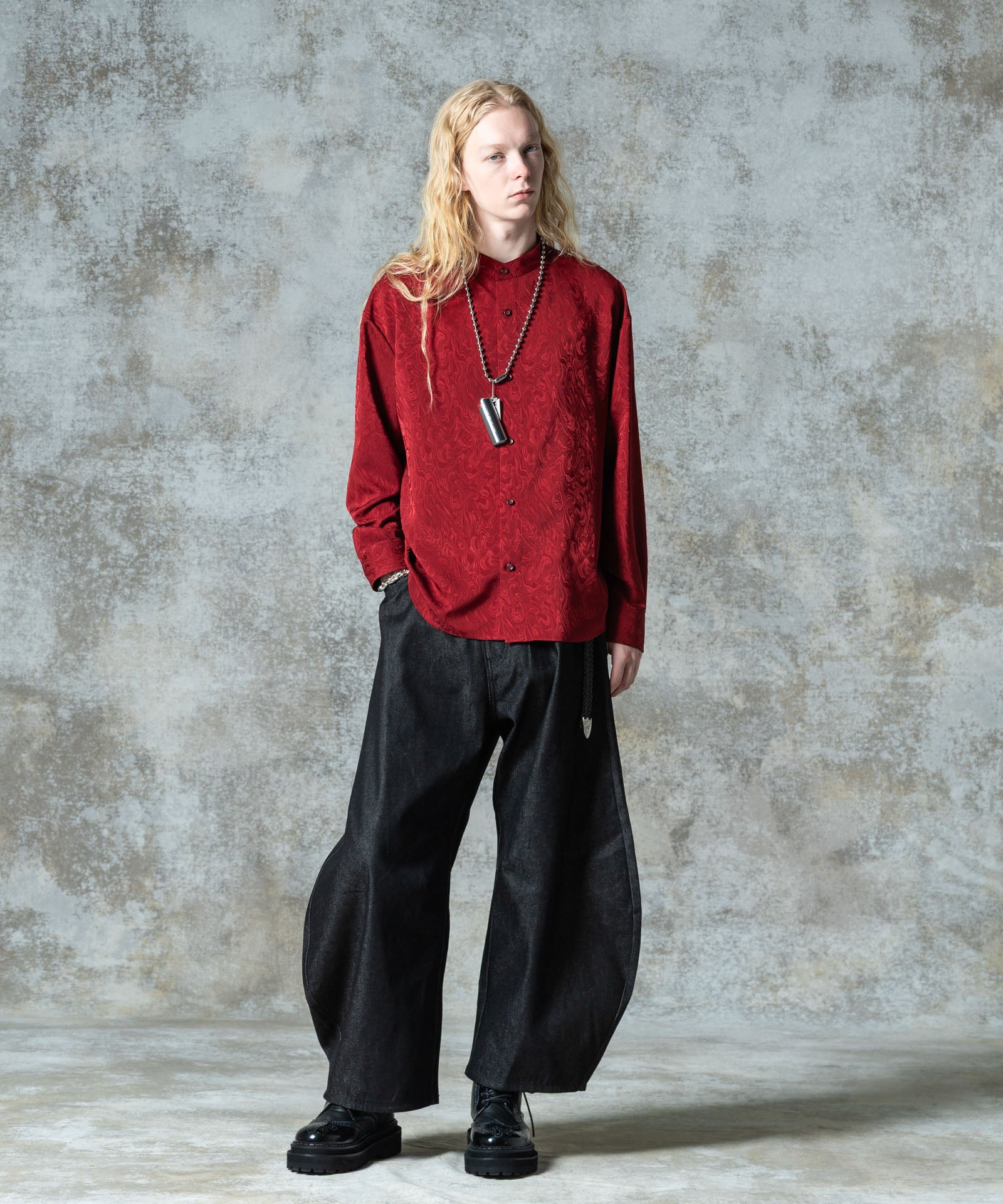 GB0325/SH05 : Glamour Stand Collar Shirt / グラマースタンド