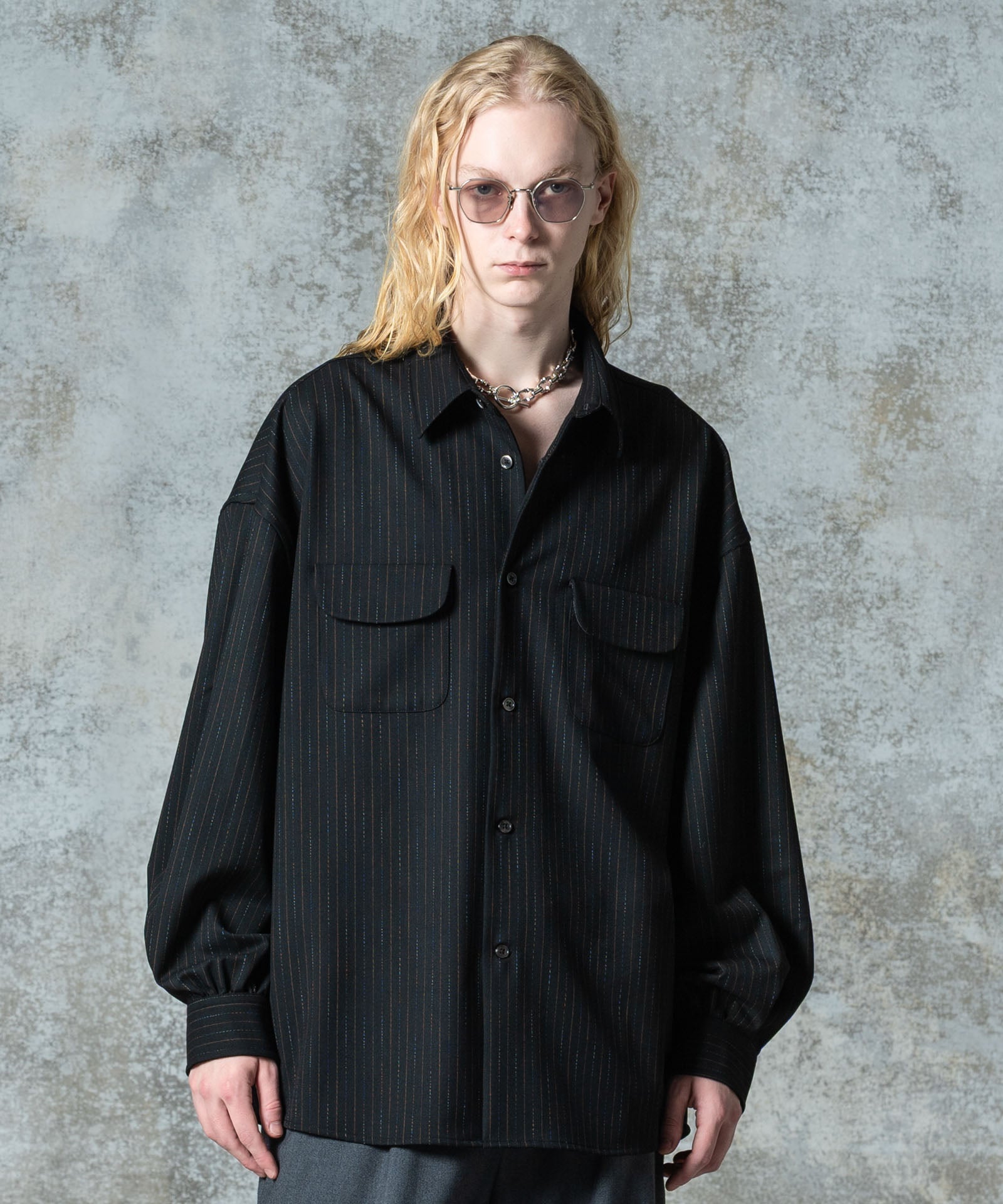 GB0325/SH08 : Suit Fabric Work Shirt / スーツファブリックワーク