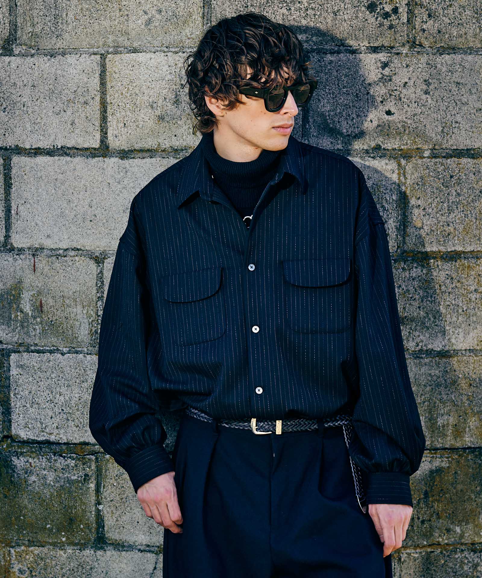 GB0325/SH08 : Suit Fabric Work Shirt / スーツファブリックワーク