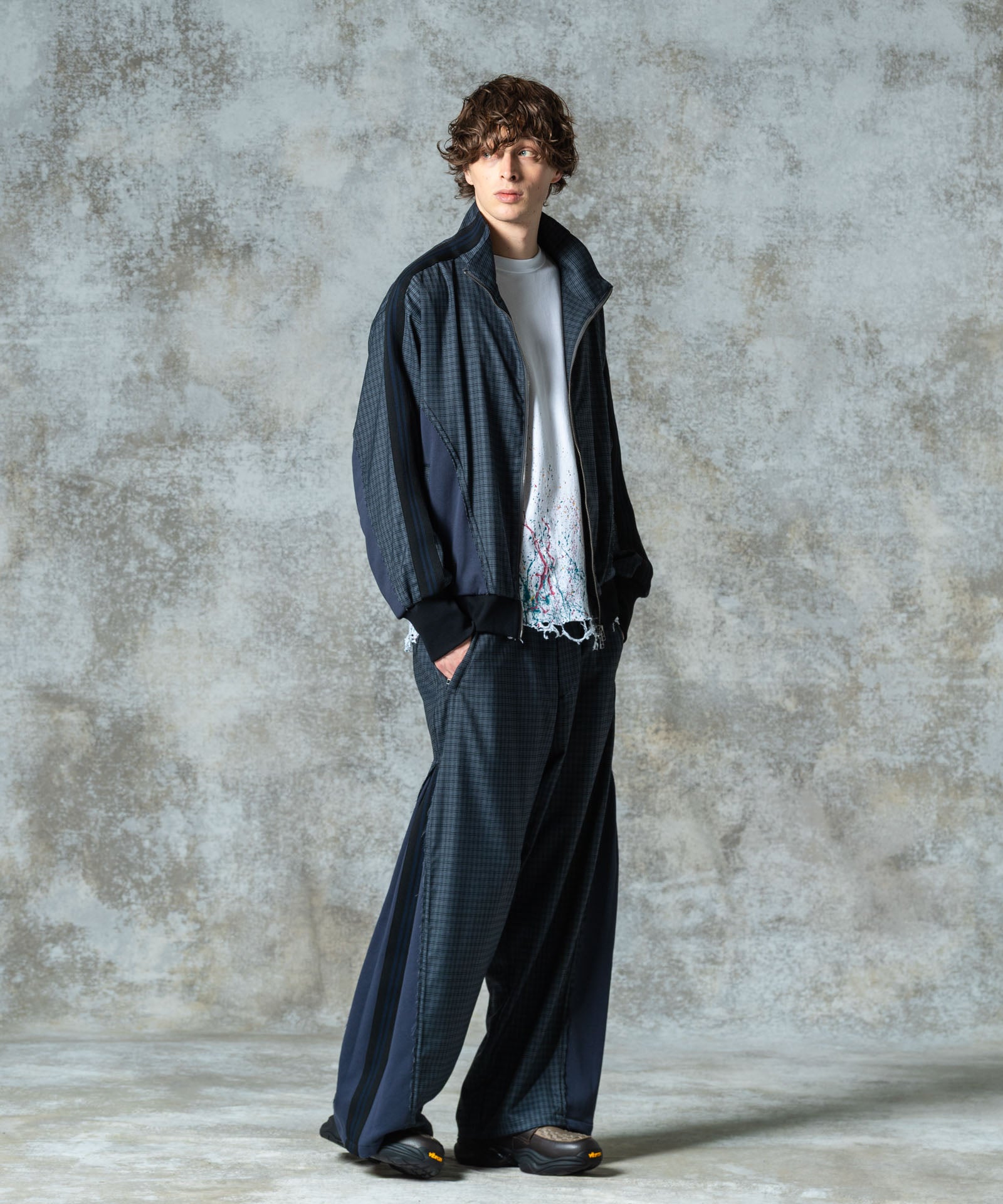 新品✨glamb ニットデニムジャージセットアップ ブラック L 新品✨glamb ニットデニムジャージセットアップ ブラック L glamb