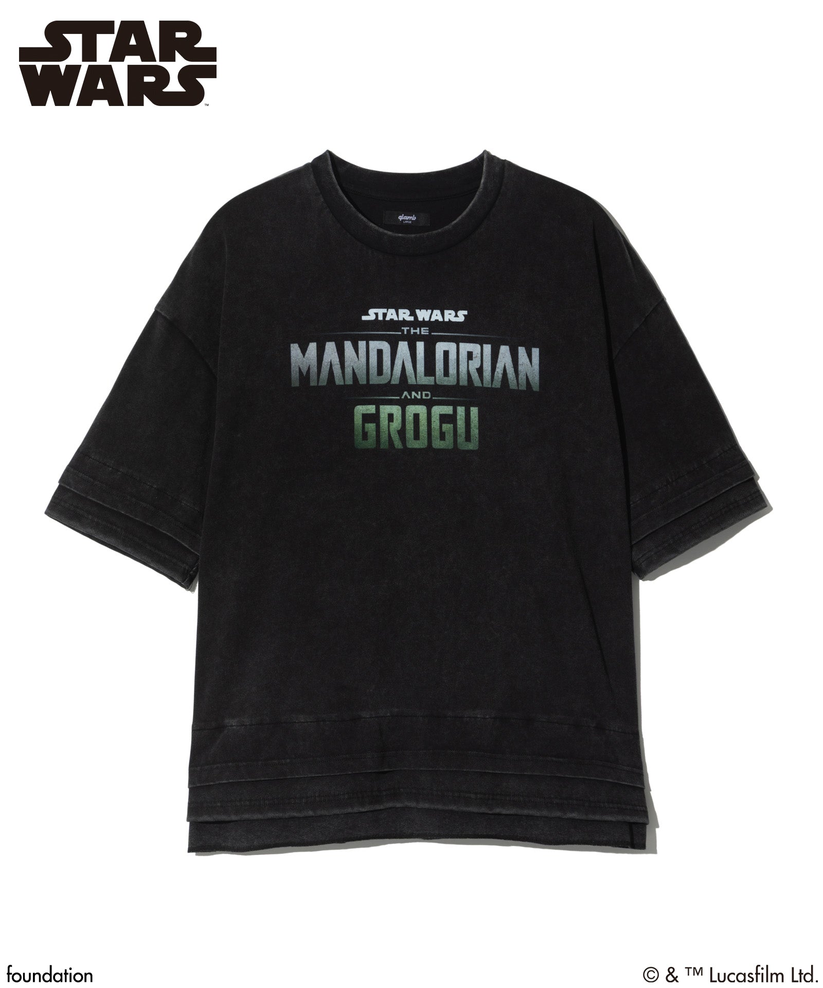 【新品】THE MANDALORIAN AND GROGU Tシャツ ブラックM GB0326/SW03 : The Mandalorian and Grogu/T-shirt / マンダロリアン