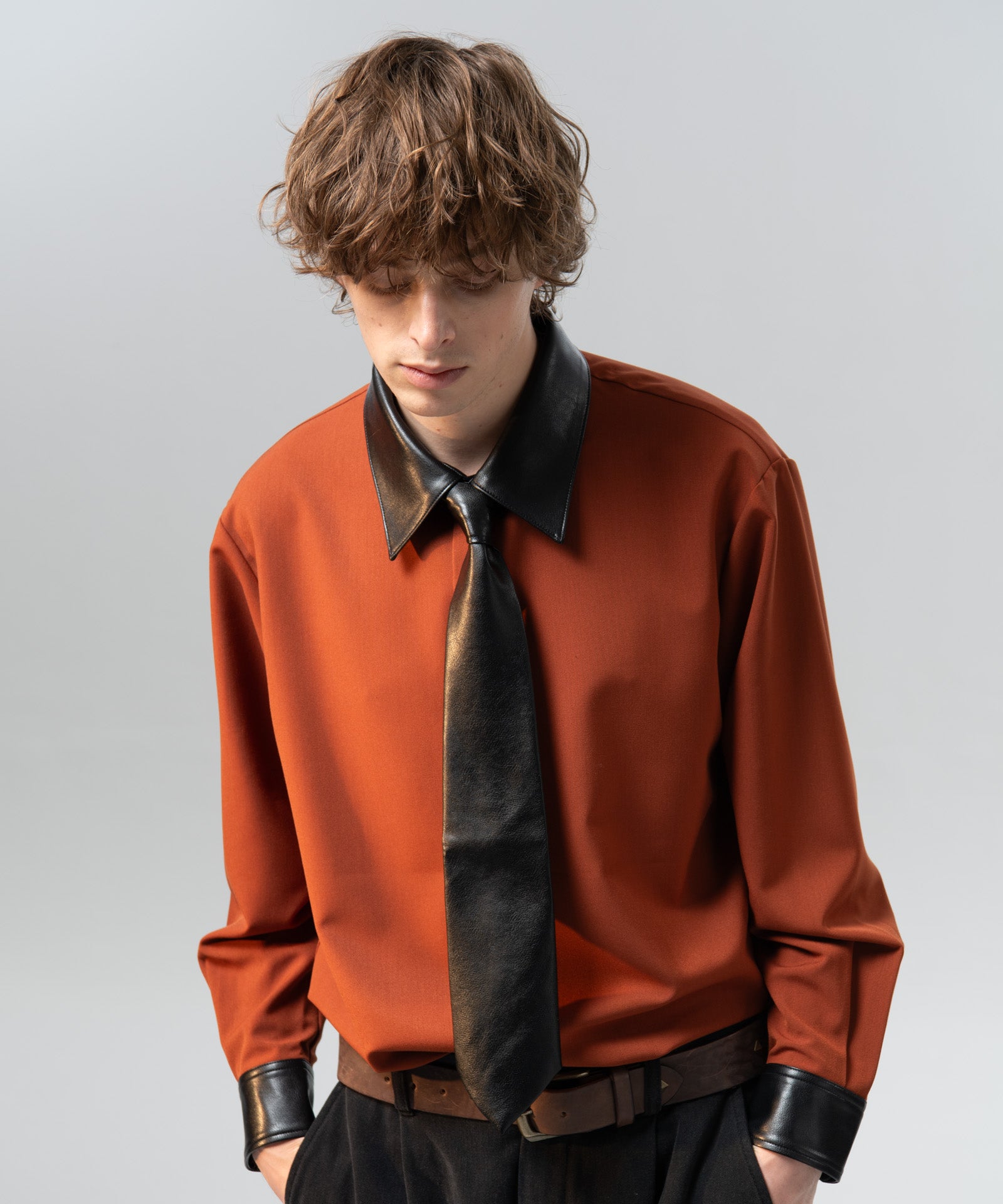 GB0425/AC07 : Synth Leather Tie / シンセレザータイ – glamb Online