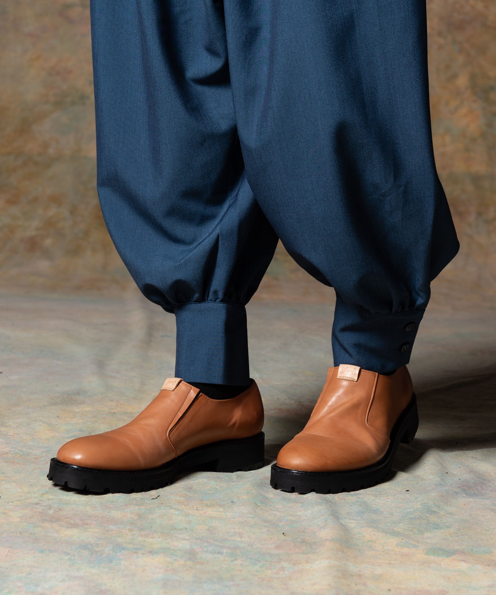 GB0424/AC02 : Leather Slip-On Shoes / レザースリップオンシューズ