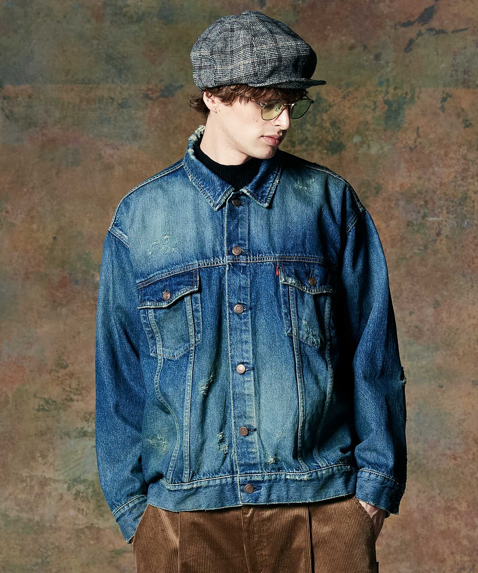 美品 エンジニアードガーメンツ 肉厚 ツイード 8パネル ビッグ キャスケット GB0424/CP01 : Compact Brim Tweed Casquette / コンパクトブリム