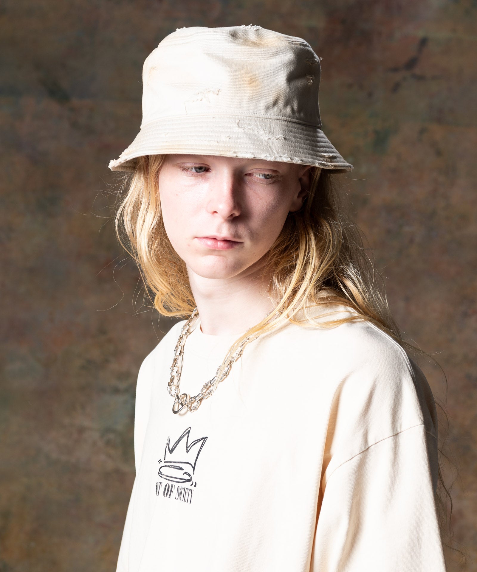GB0424/CP06 : Damage Bucket Hat / ダメージバケットハット | glamb