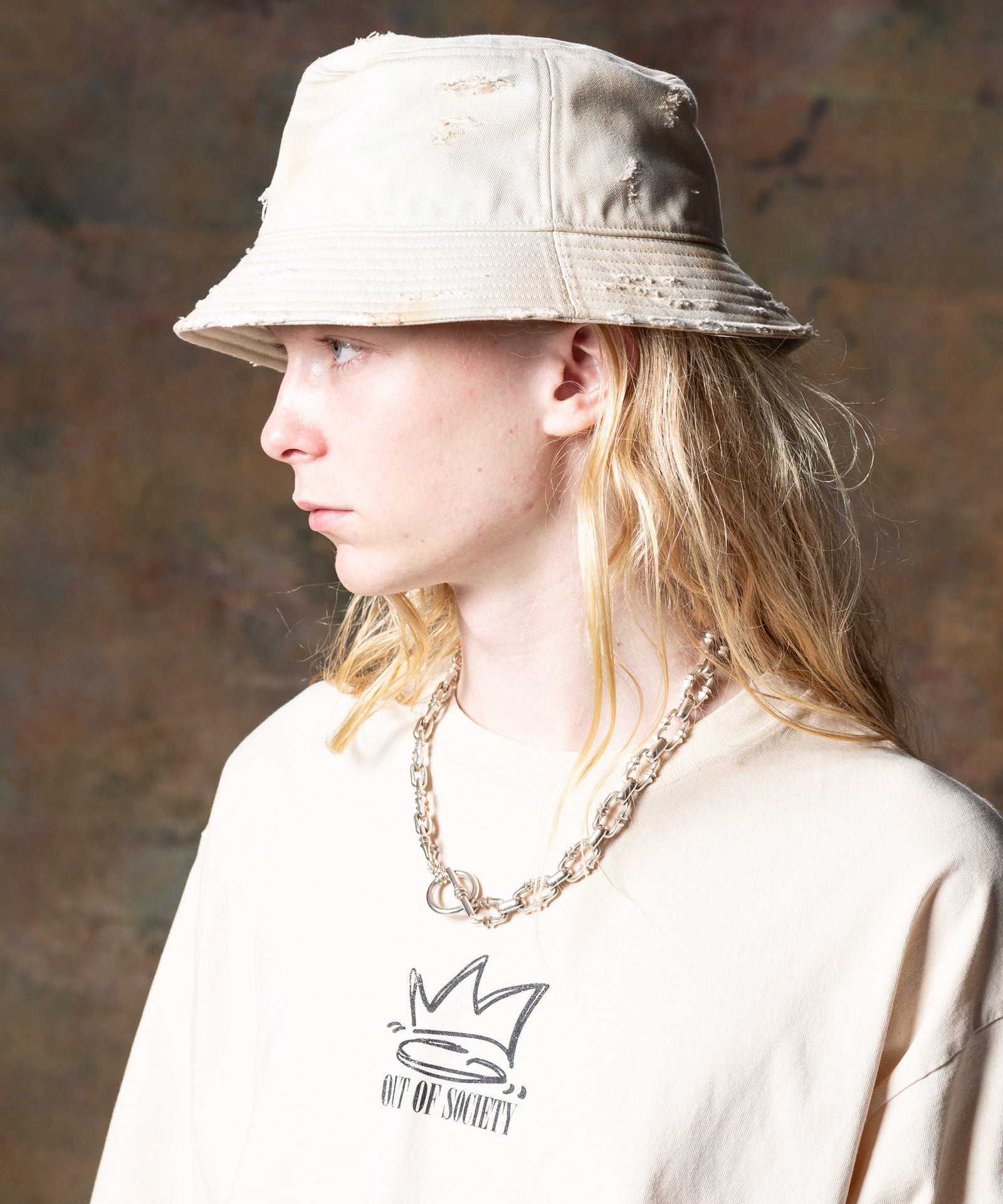 GB0424/CP06 : Damage Bucket Hat / ダメージバケットハット | glamb