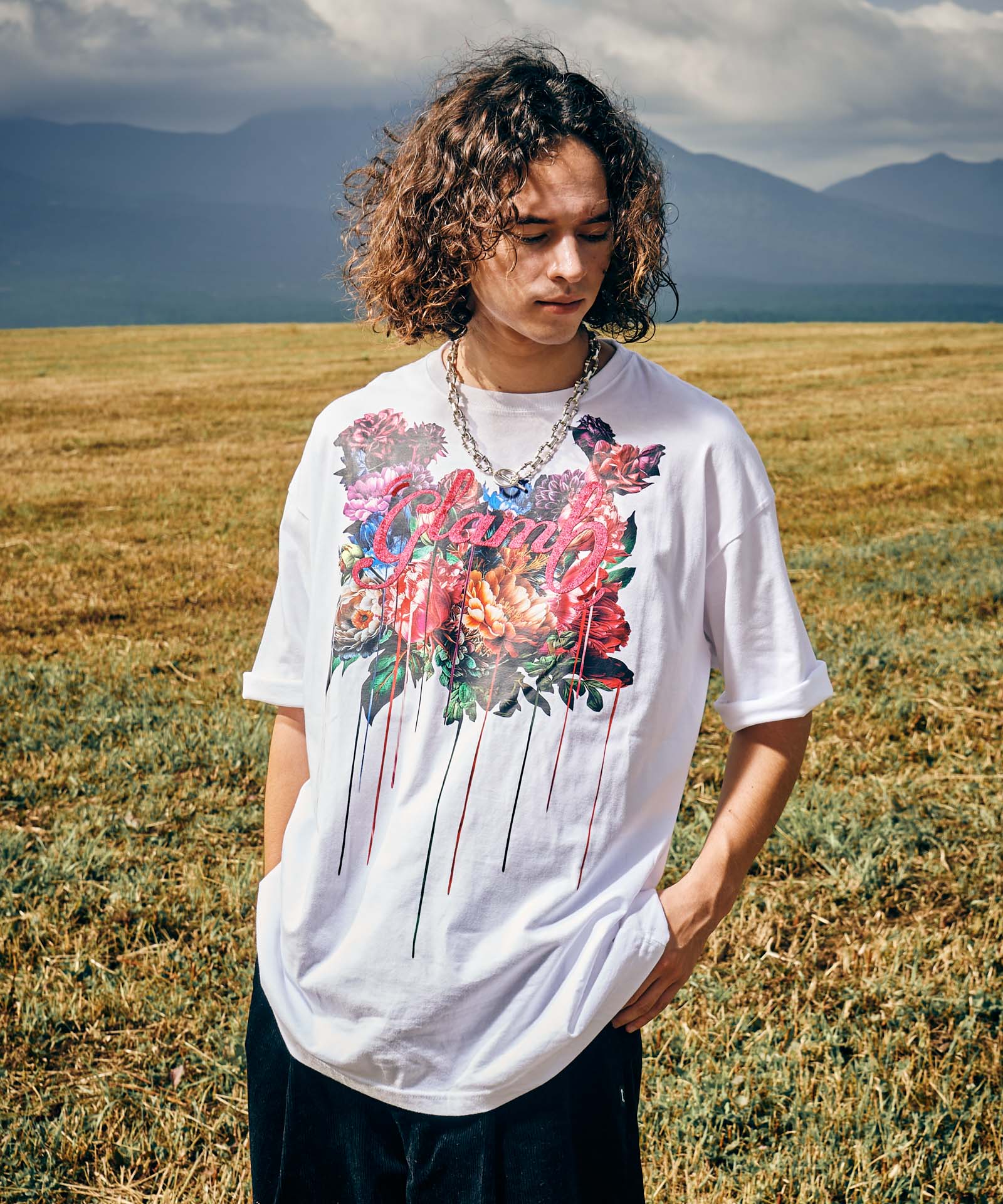GB0424/CS01 : Melting Flower T-Shirt / メルティングフワラーTシャツ
