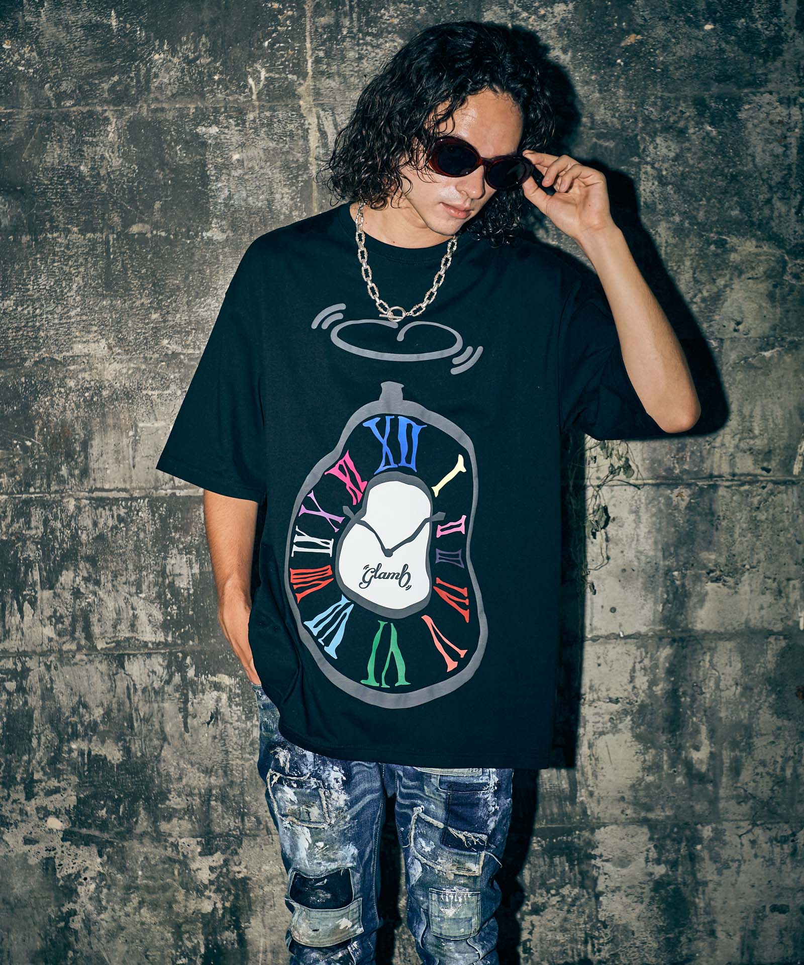 GB0424/CS11 : Twist Clock T-Shirt / ツイストクロックTシャツ